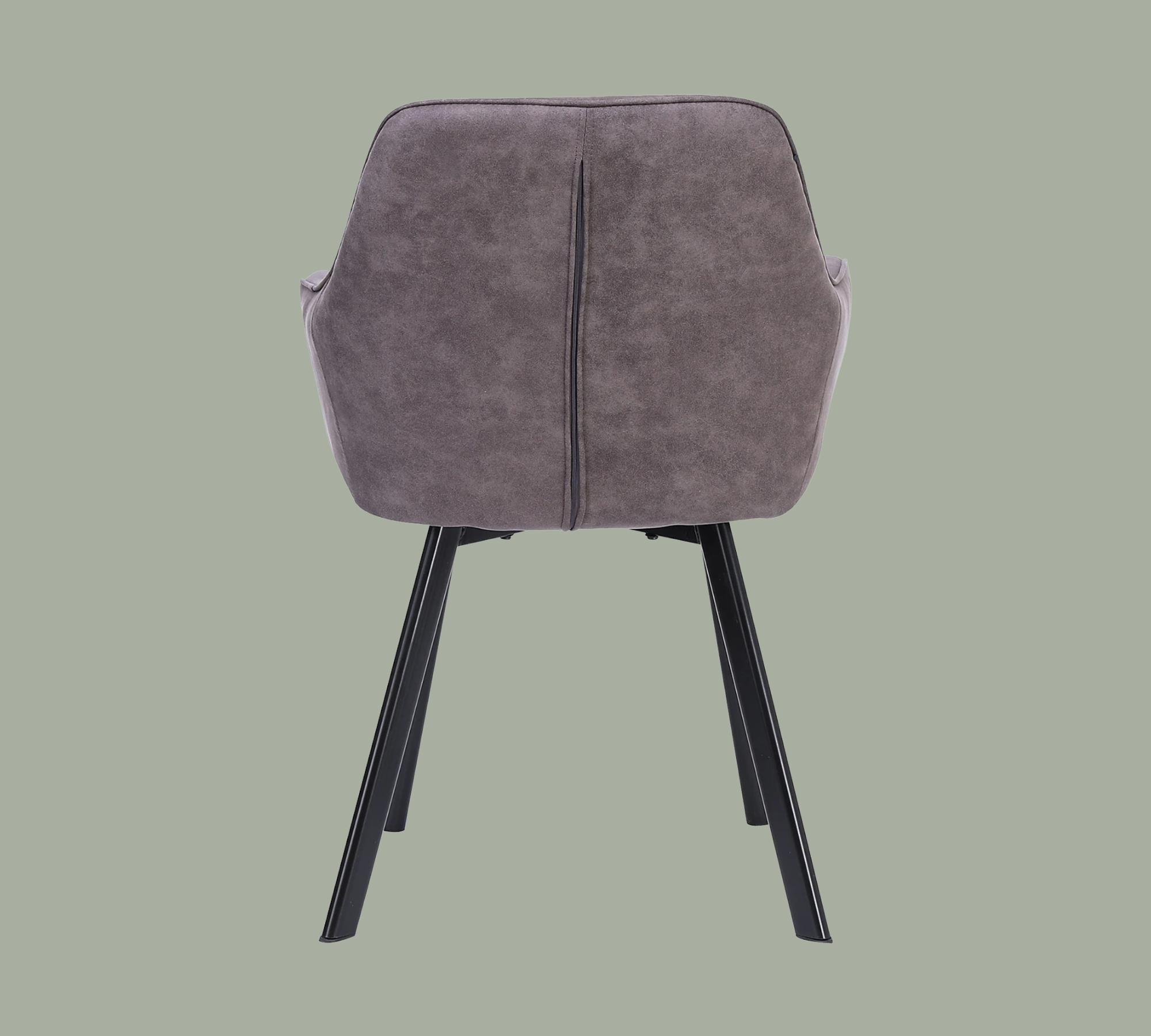 2x Armlehnstuhl Microfaser Grau