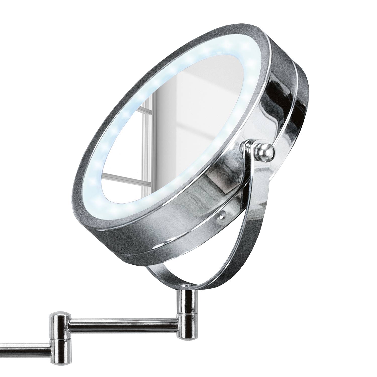 Kosmetikspiegel Brilliant Mirror 3-Fach Vergrößerung Silber