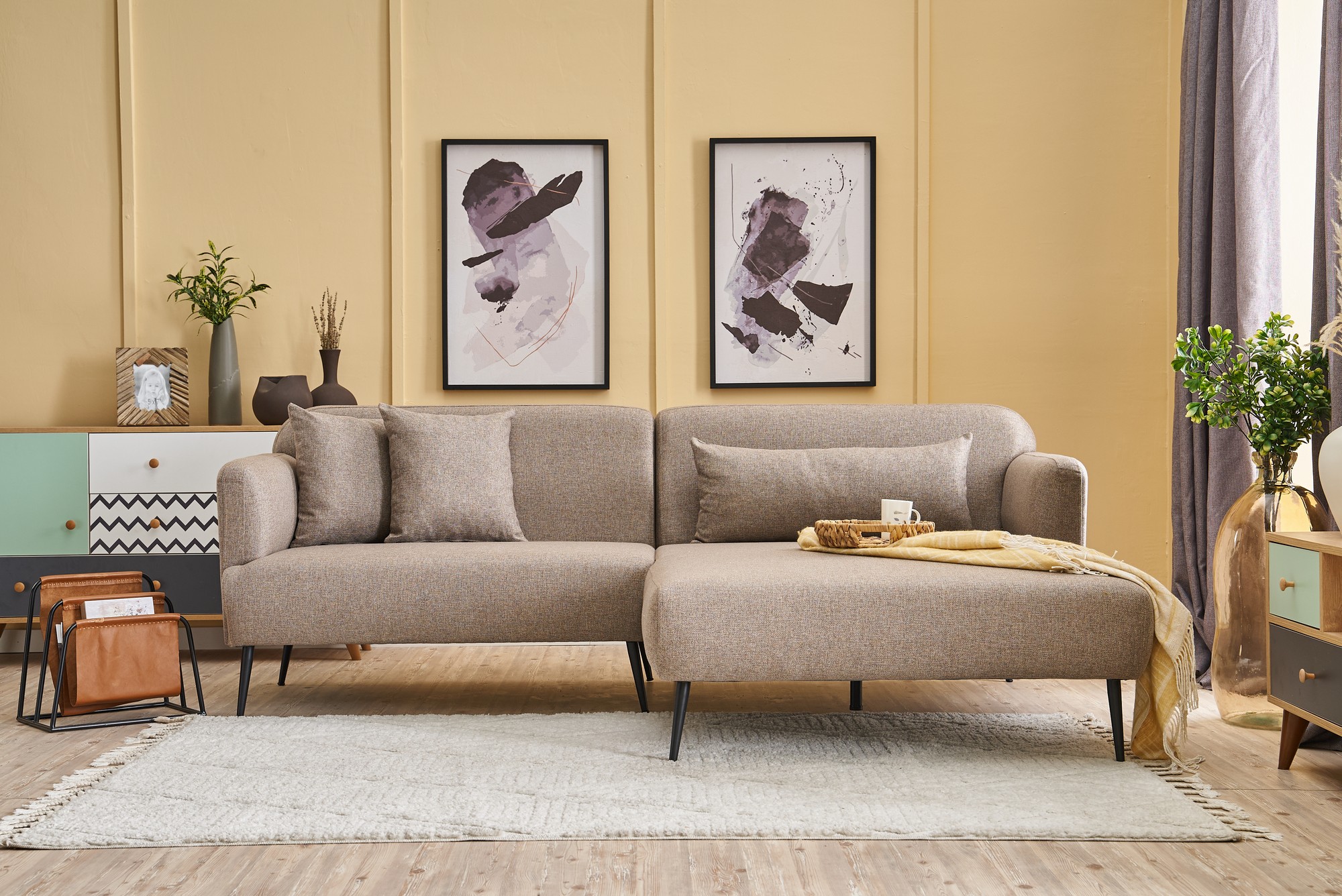 Revos Sofa Récamiere Rechts Braun