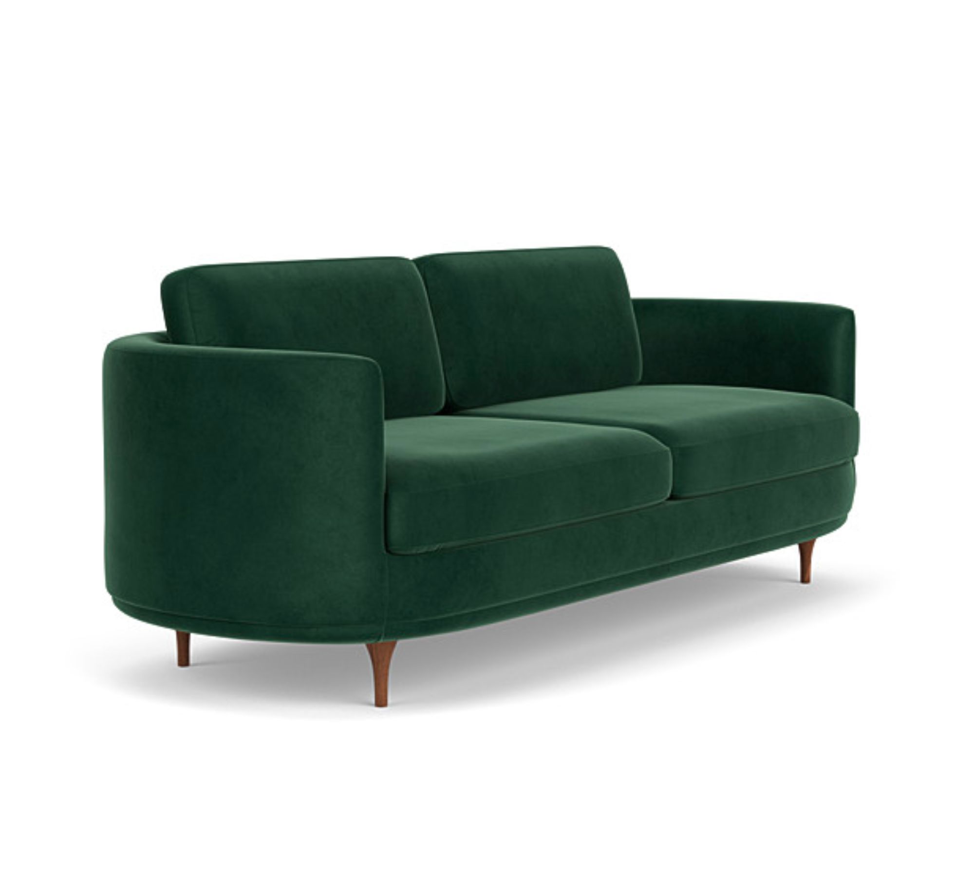 Elinor 3-Sitzer Sofa Velour Lux Dark Green