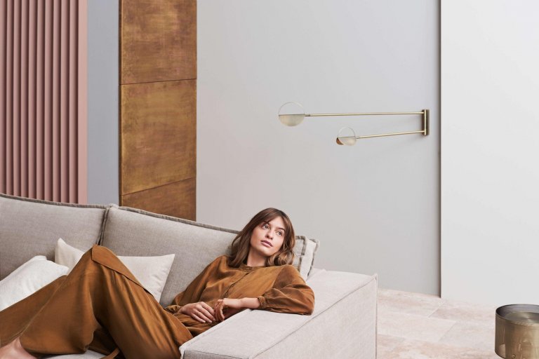 Leaves Wandlampe LED Metall Messing