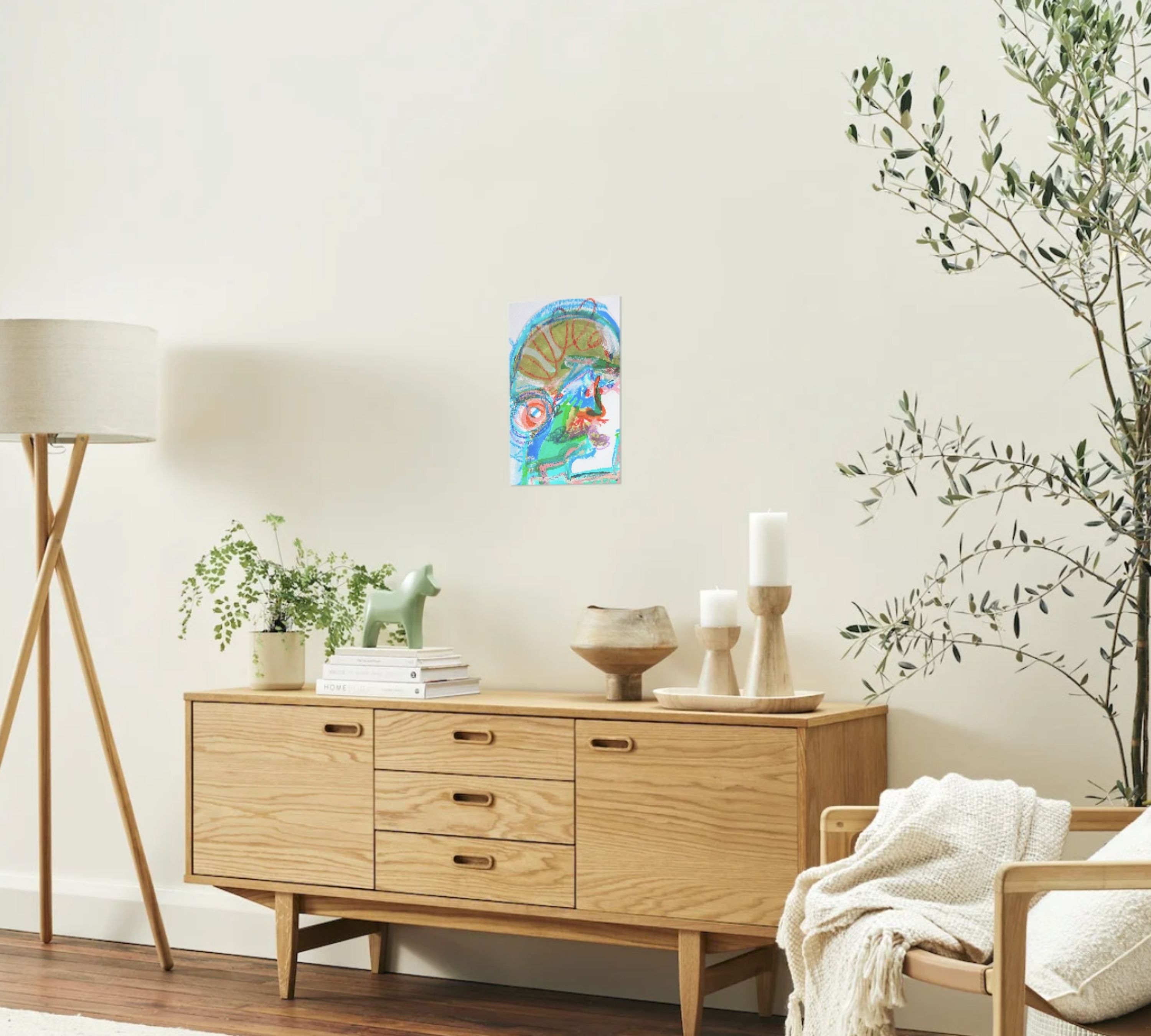 A real Man Blau Art printMulticolor