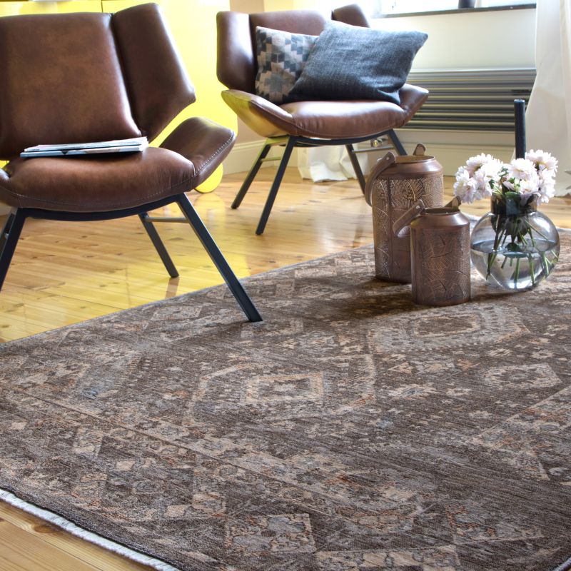 Laos Teppich Taupe 160 x 230 cm