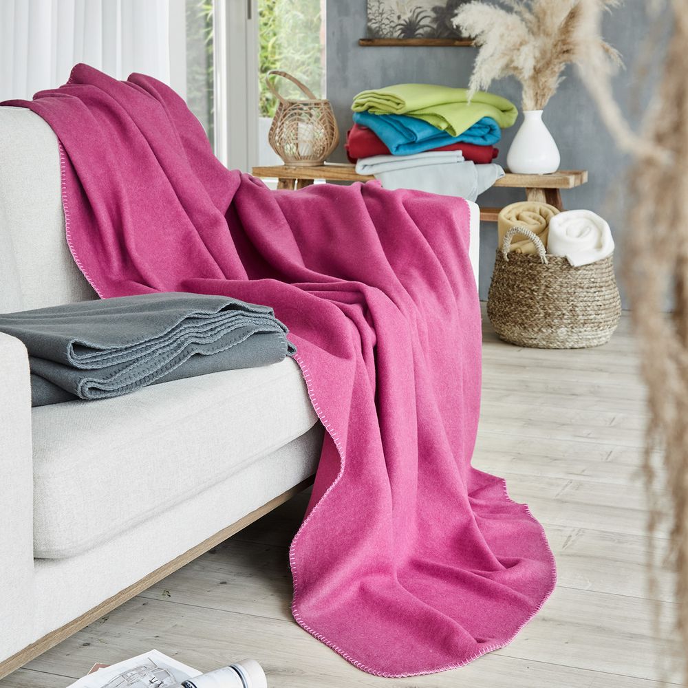 Wohndecke aus Visco Fleece Anthrazit