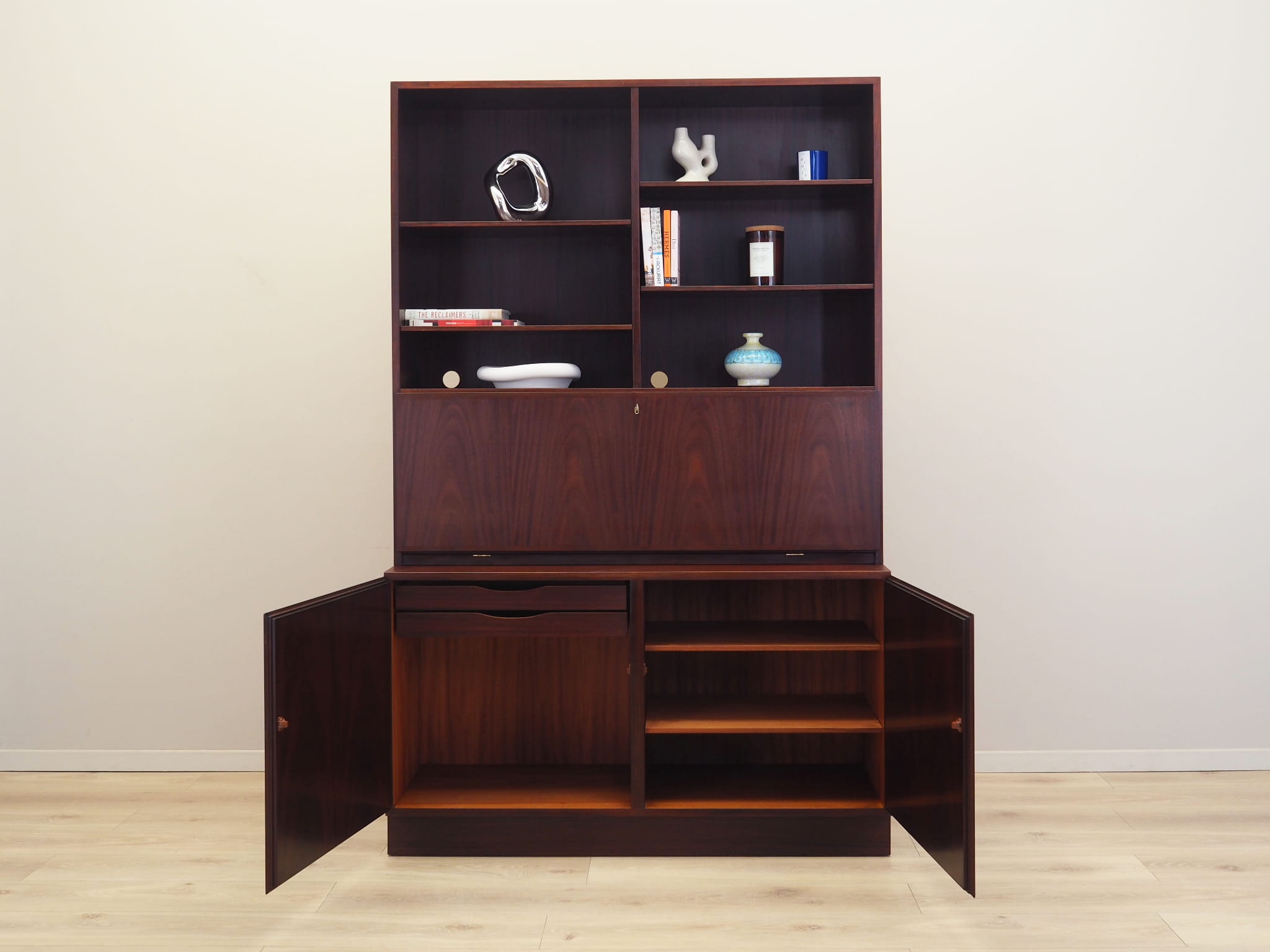Mahogany bookcase 1970s