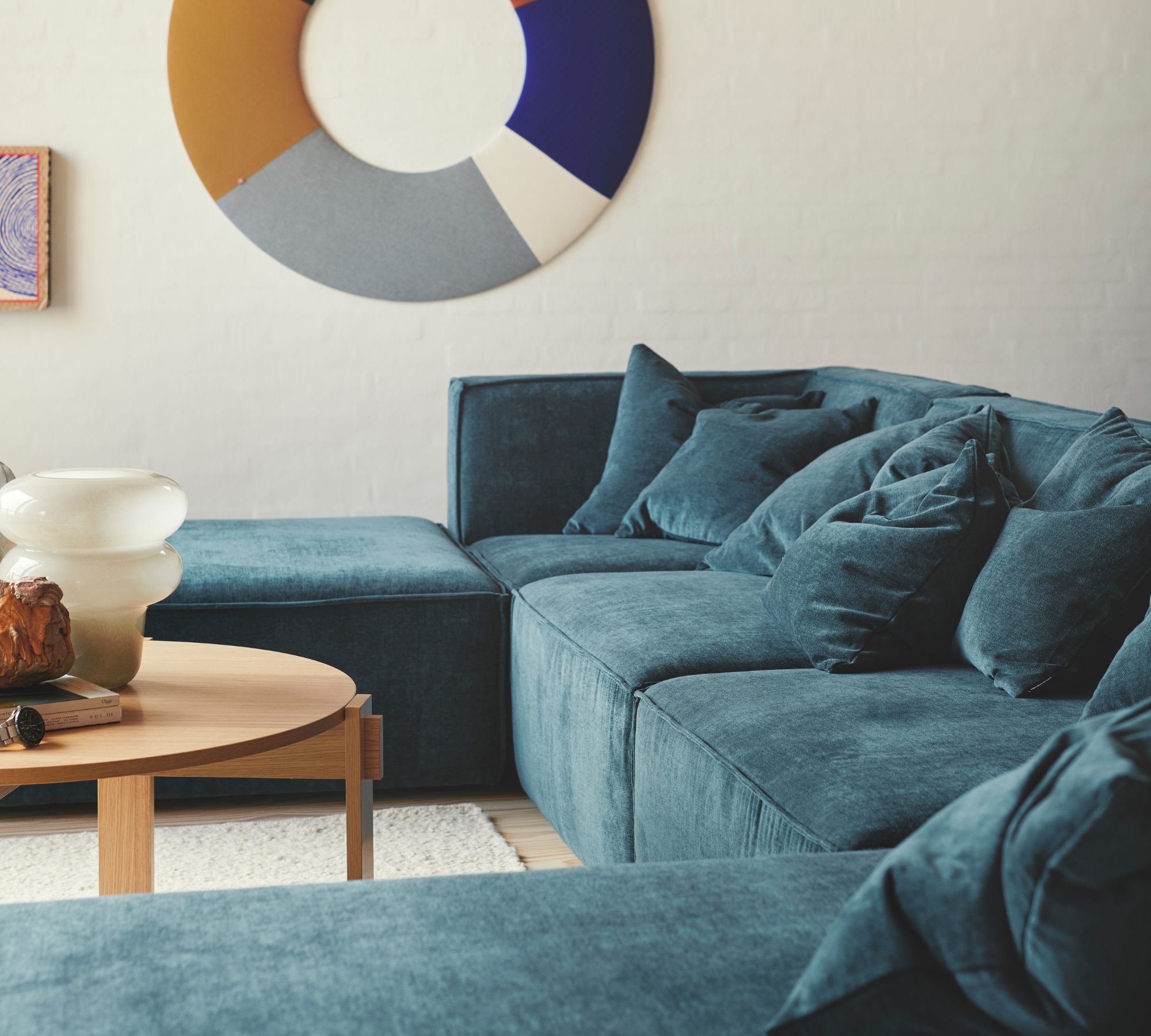 Dane 1-Sitzer Eckmodul Links Danny Dusty Blue