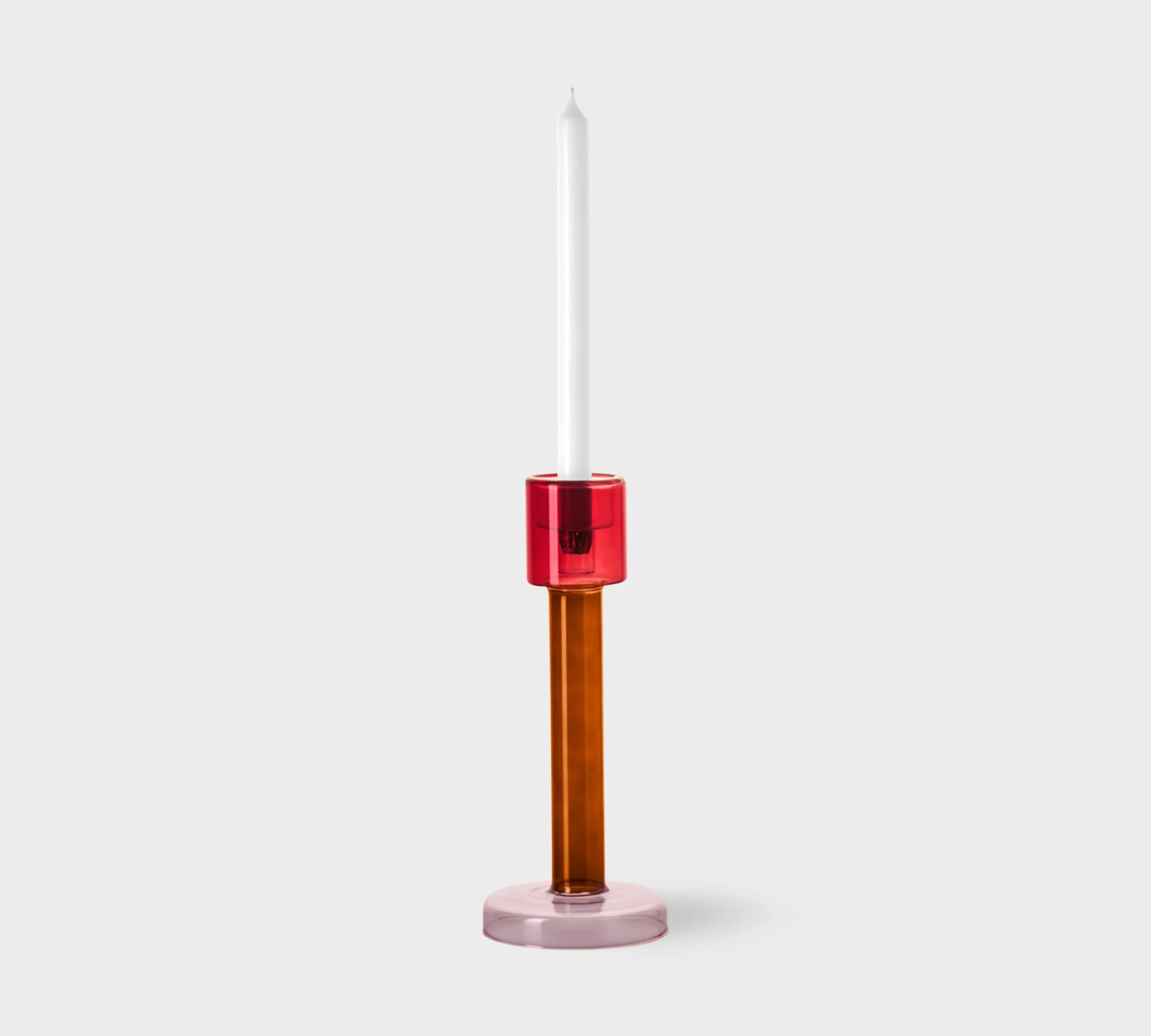 Bole Kerzenhalter Glas Rot