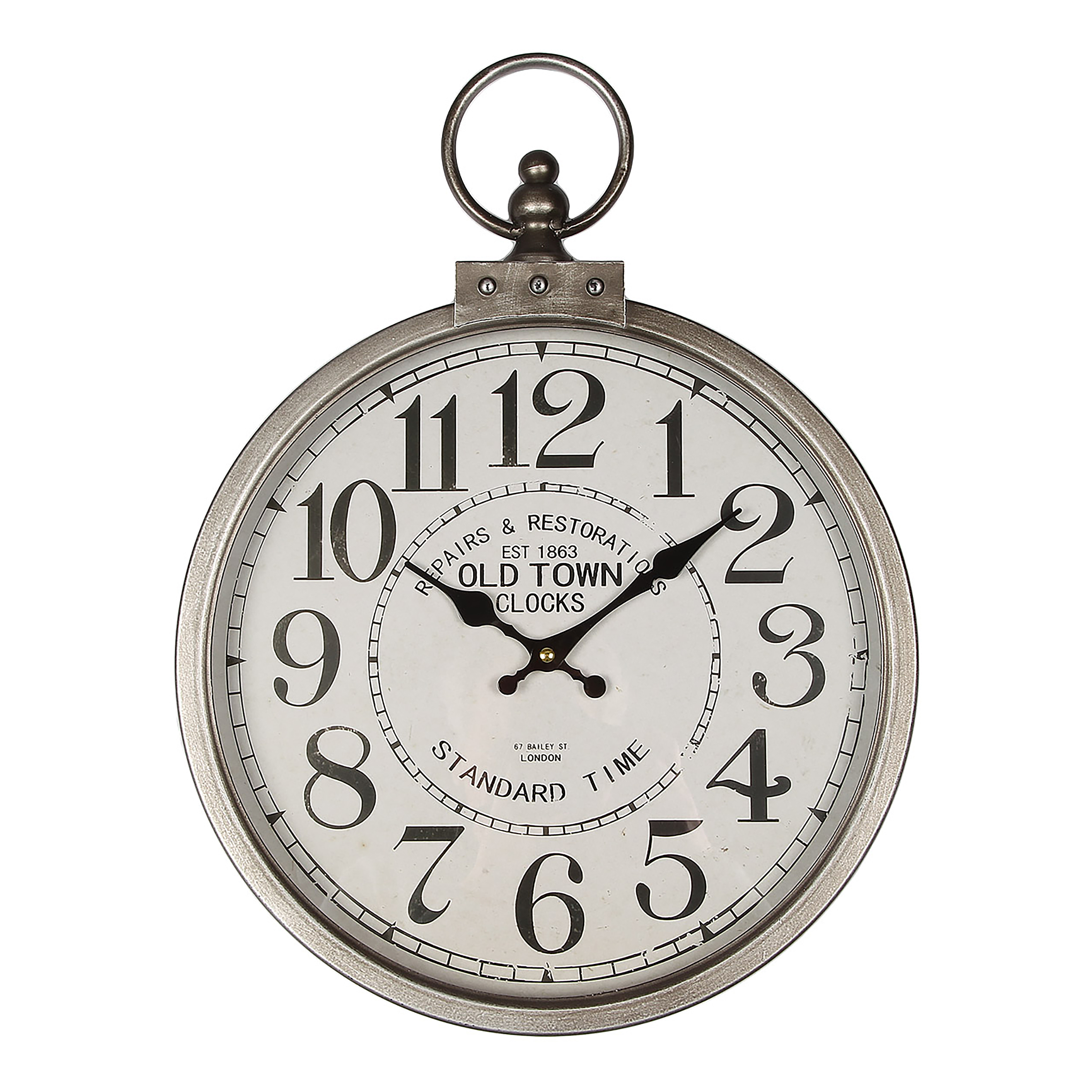 Amska Wall Clock Sheet Steel Silver