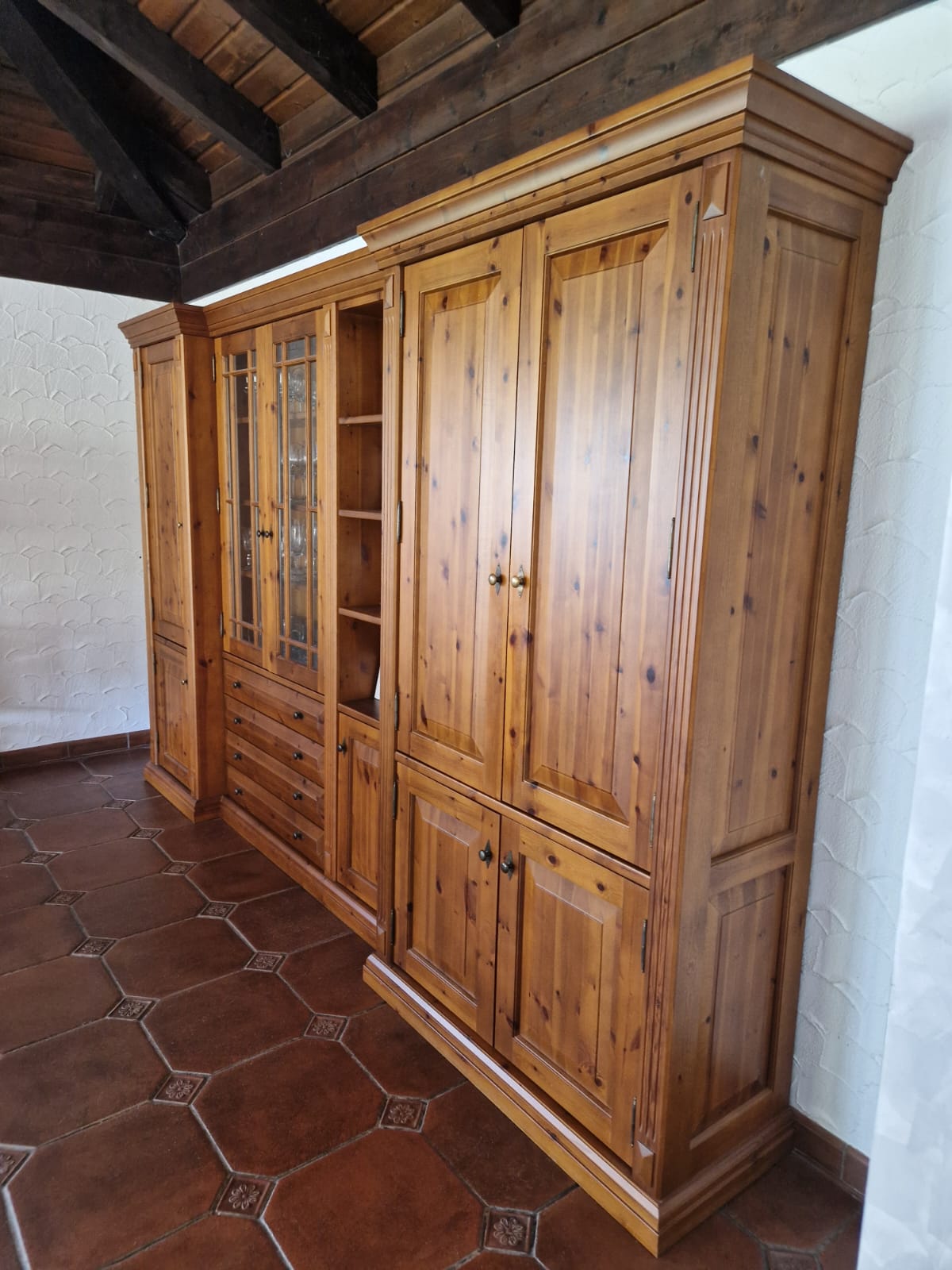 Biblioteca Wohnzimmerschrank Braun
