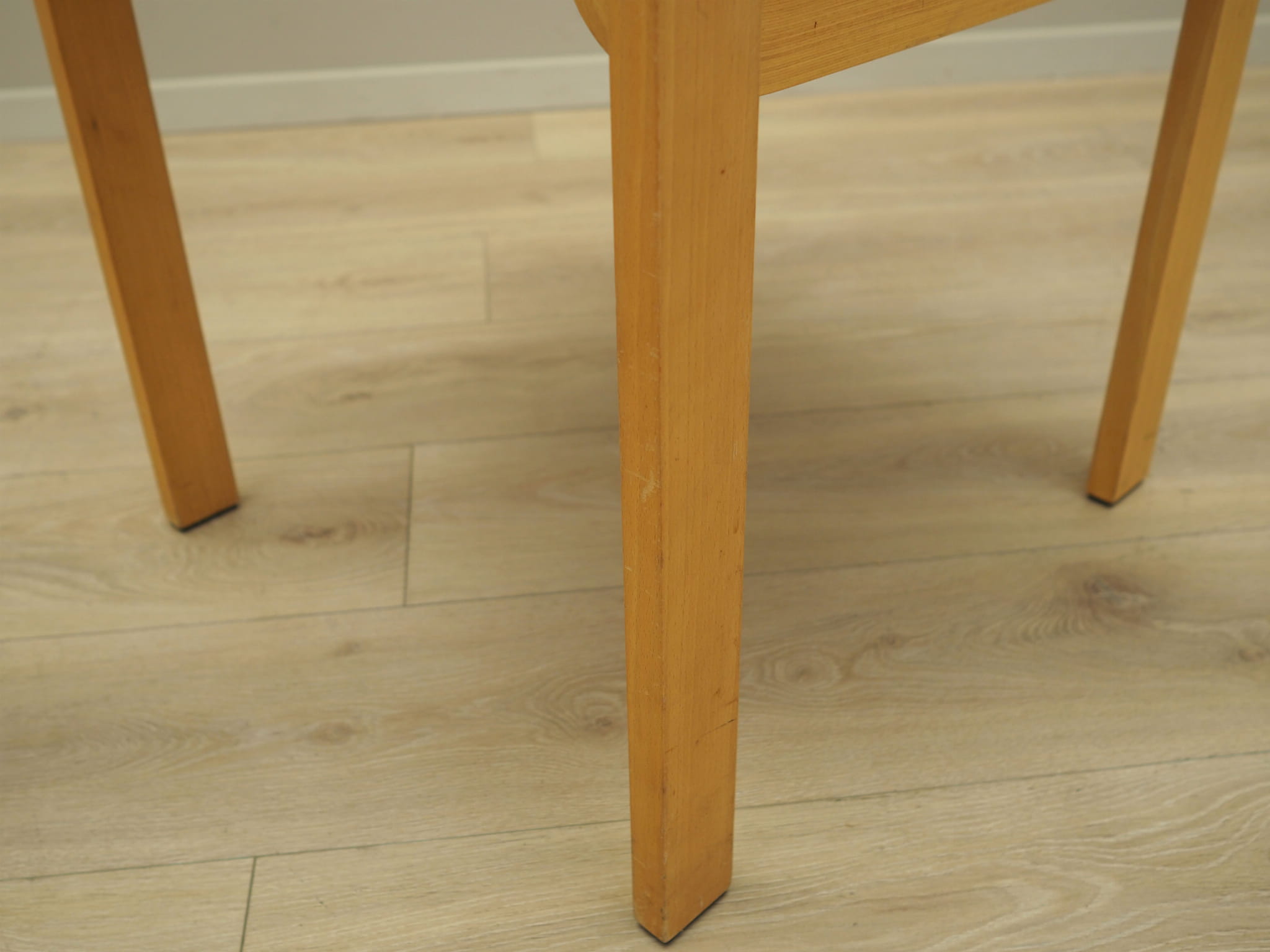 6x Vintage Chair Wood Textile Grey 1980s