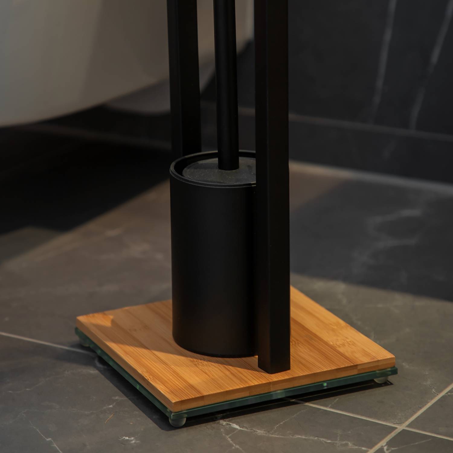 Stand WC-Garnitur Bambusa Schwarz