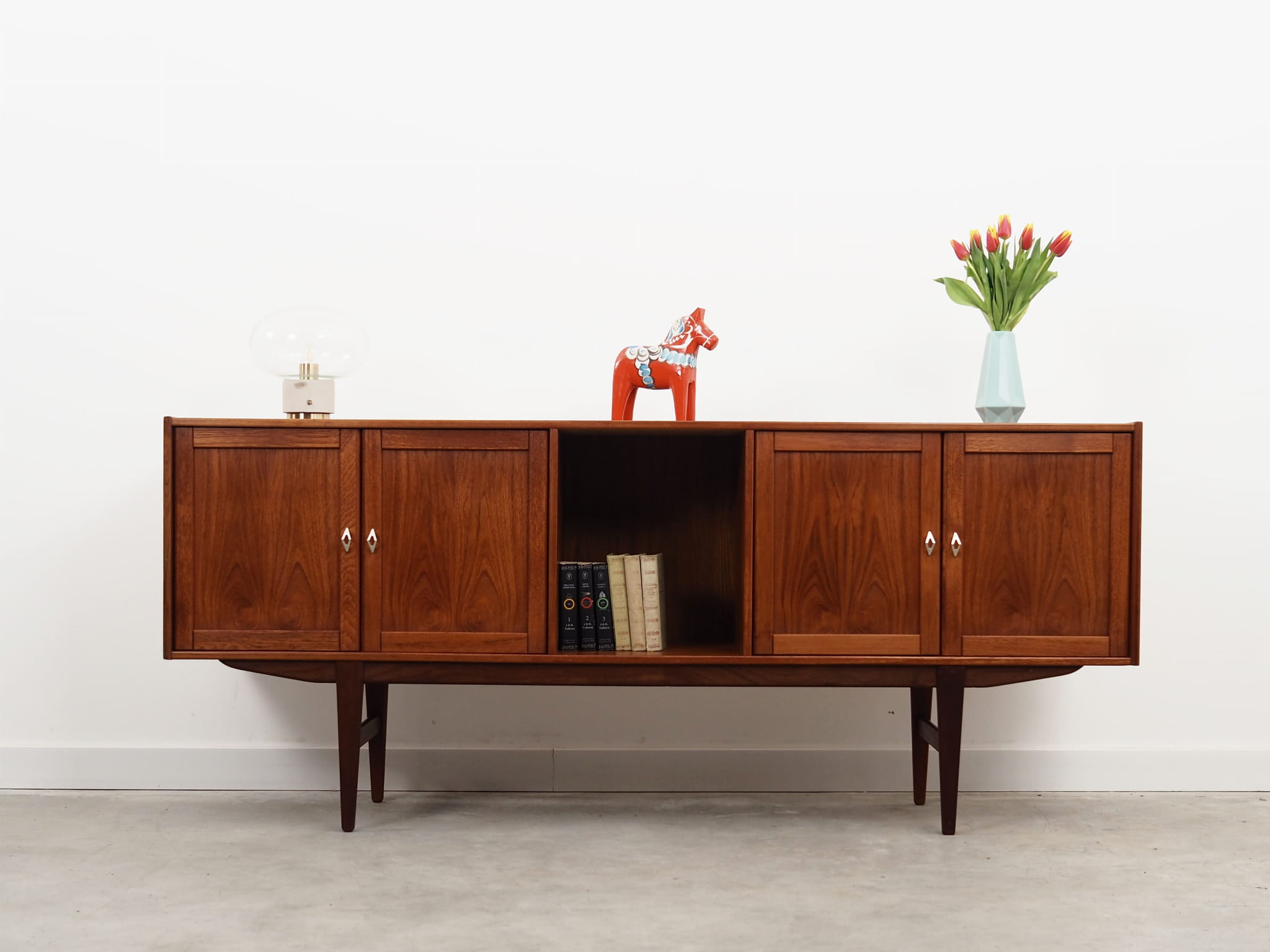 Vintage Sideboard Teakholz Braun 1970er Jahre 