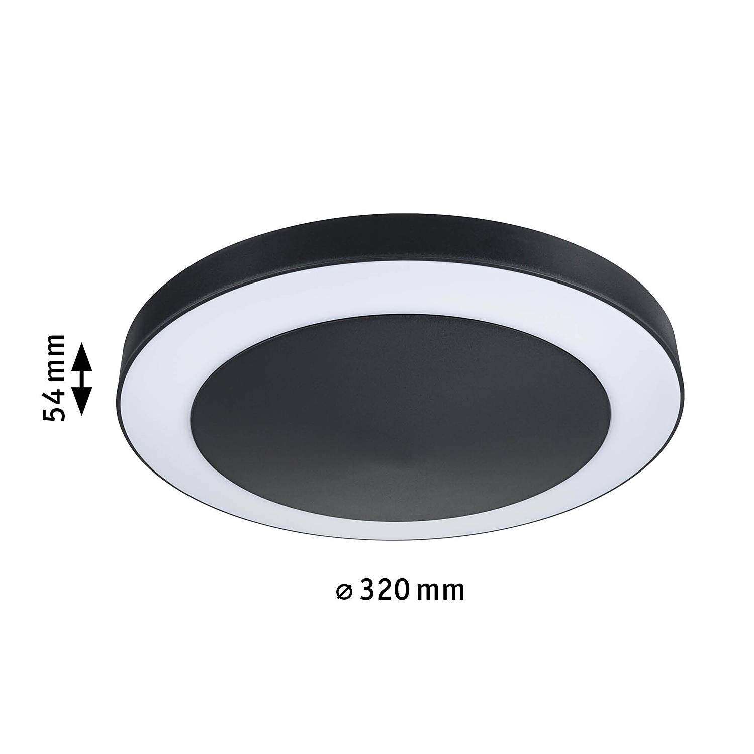 Deckenleuchte Circula Polycarbonat Anthrazit