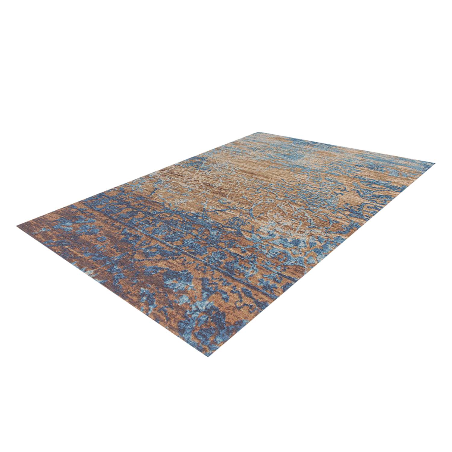 Kurzflorteppich Blaze II Blau Beige