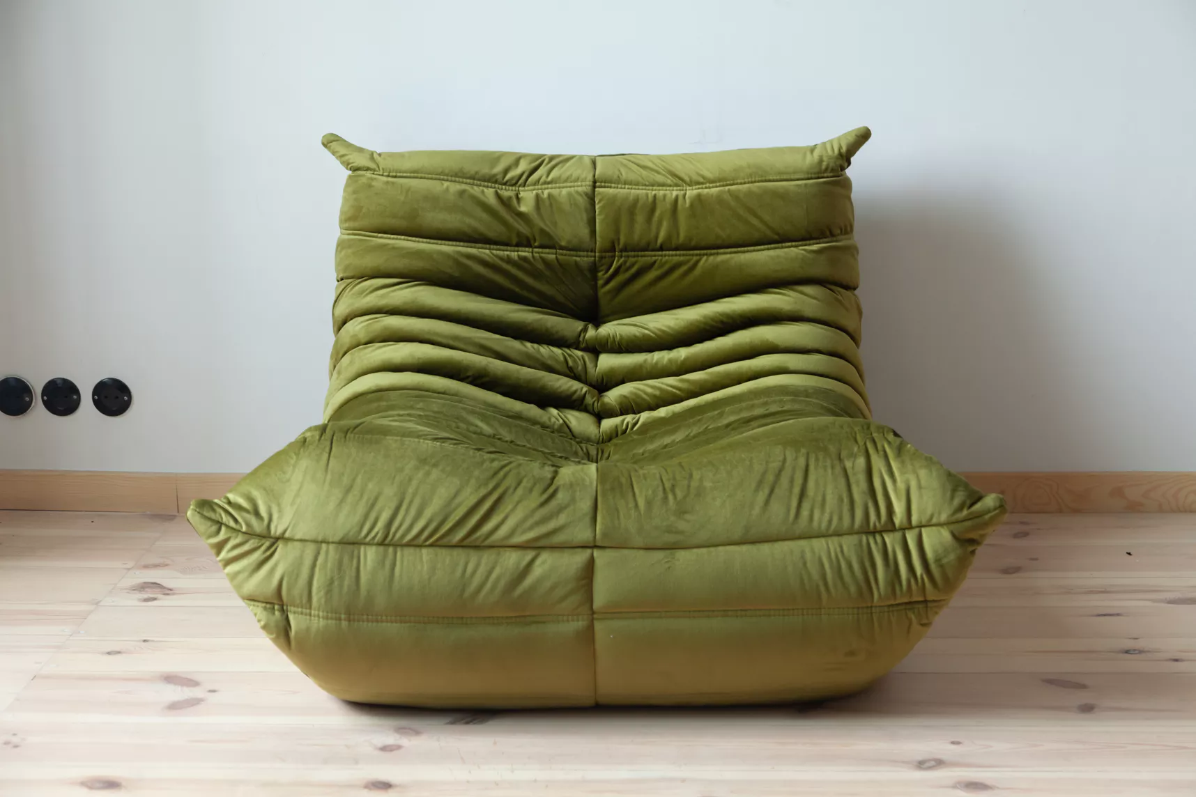 Togo Lounge Set 3-pc. Velvet Olive Green