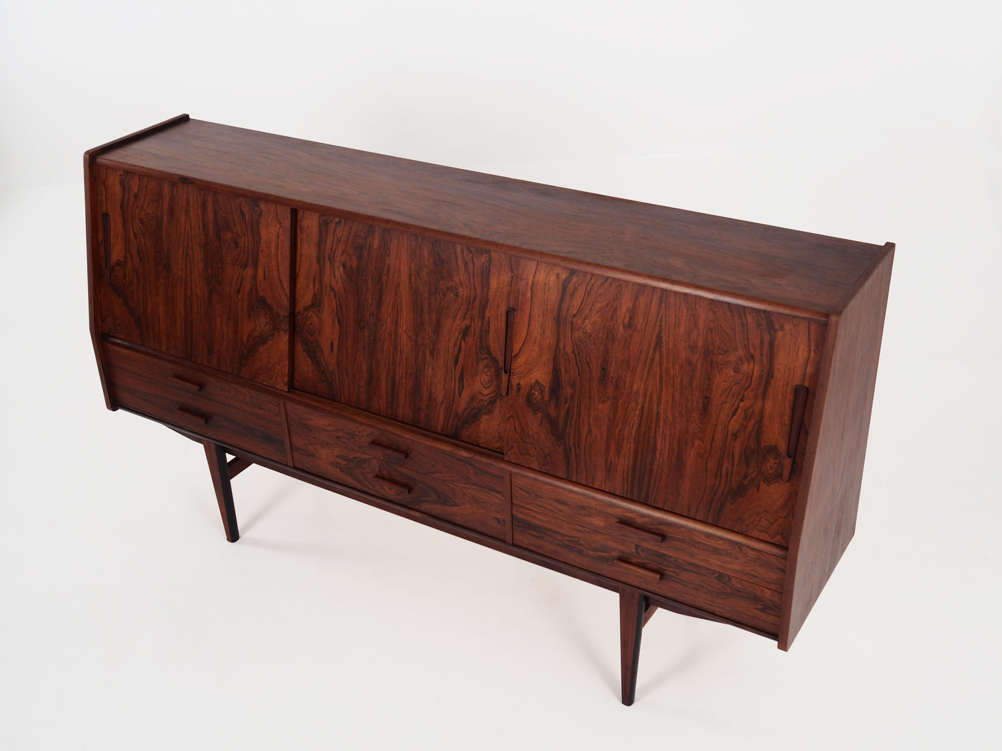 Highboard Rosenholz Braun 1970er Jahre