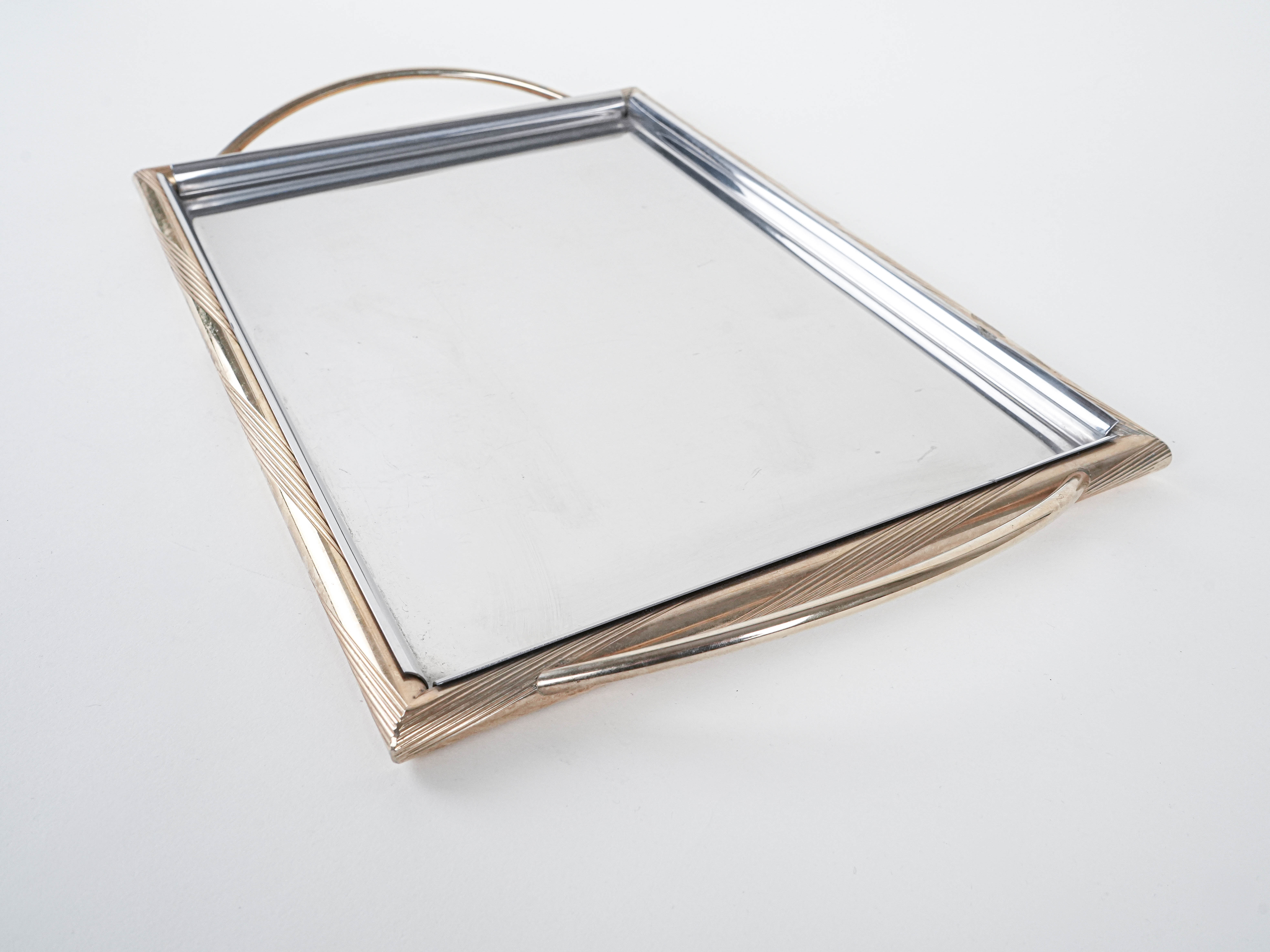 Stainless steel tray silver