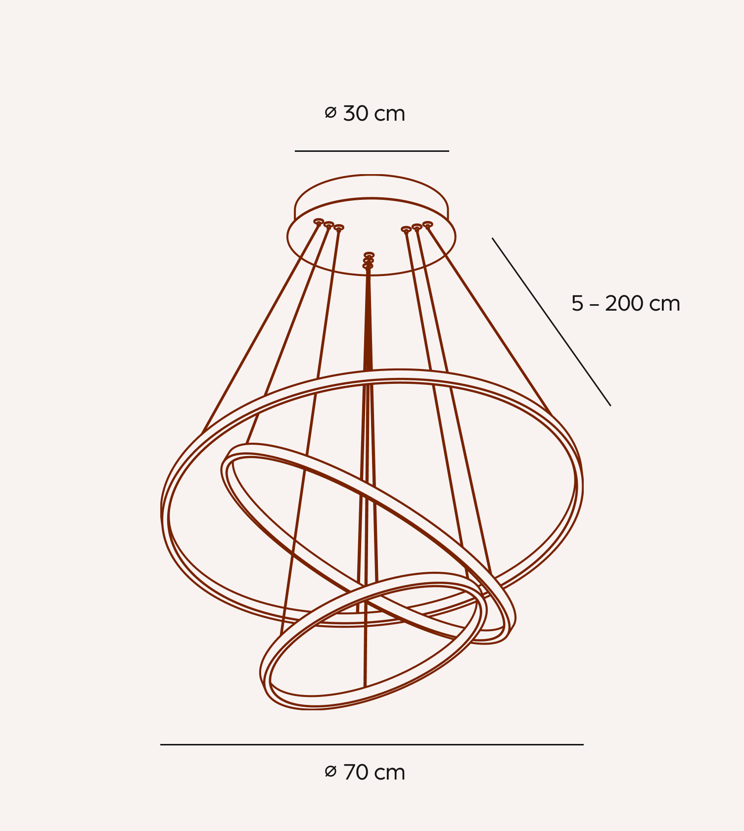 Ring-shaped LED pendant lamp OUREA White