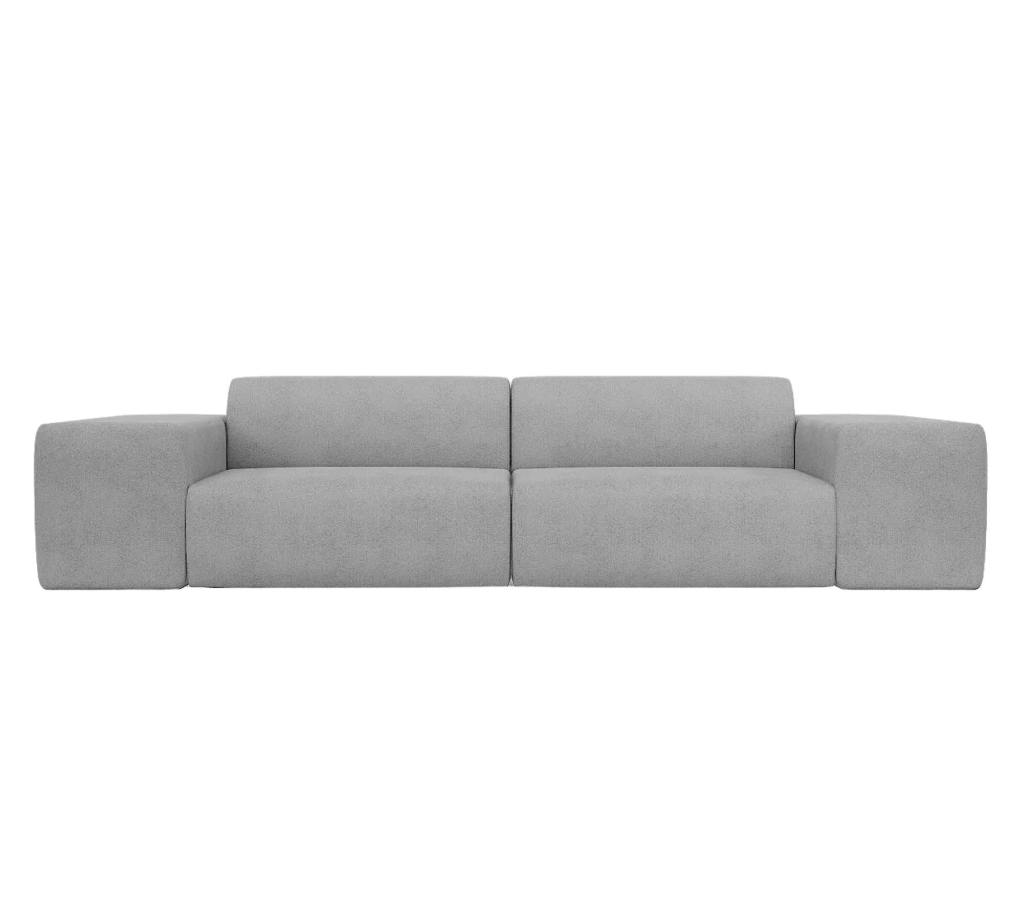 Pyllow Sofa 2-Sitzer Lichtgrau Baumwoll-Leinen Mix