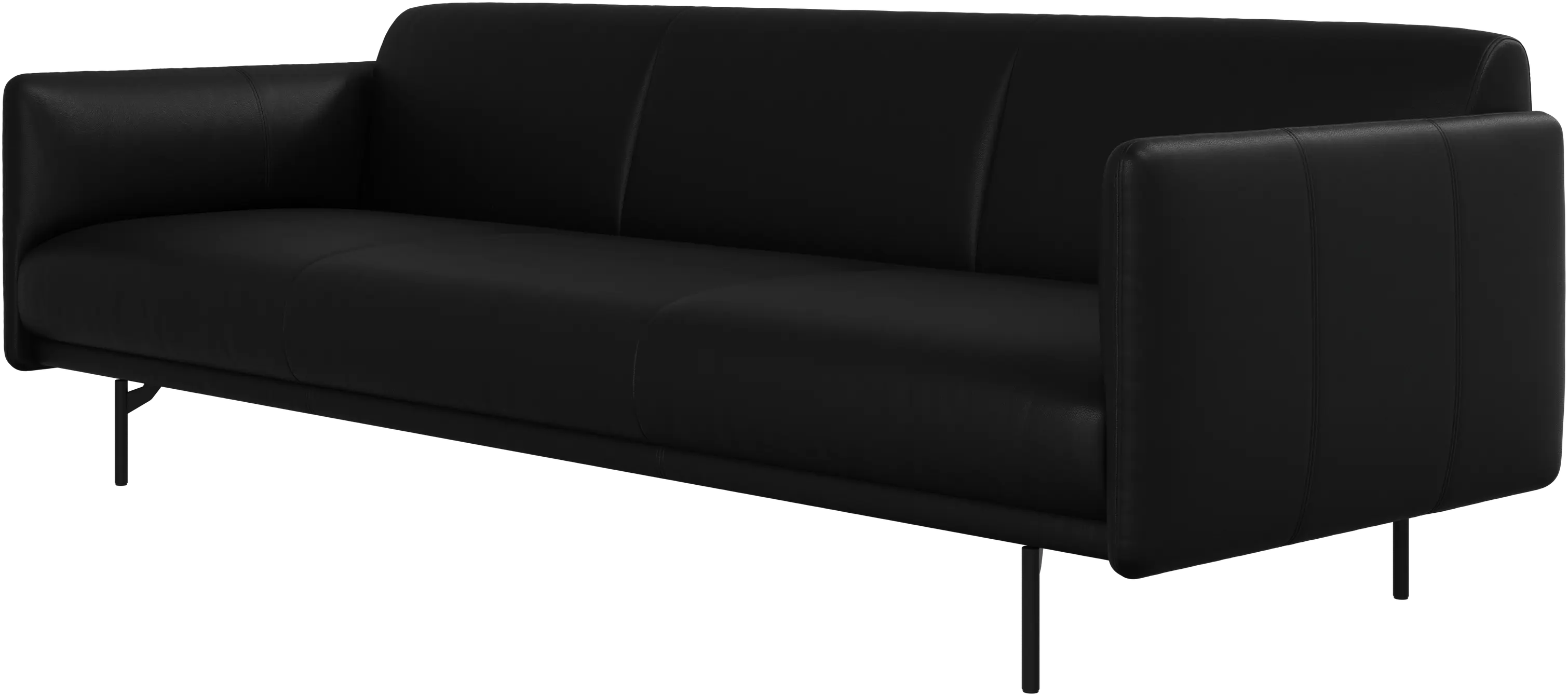 Berne Sofa 3-Sitzer Nordic Grain Leder Schwarz 5130