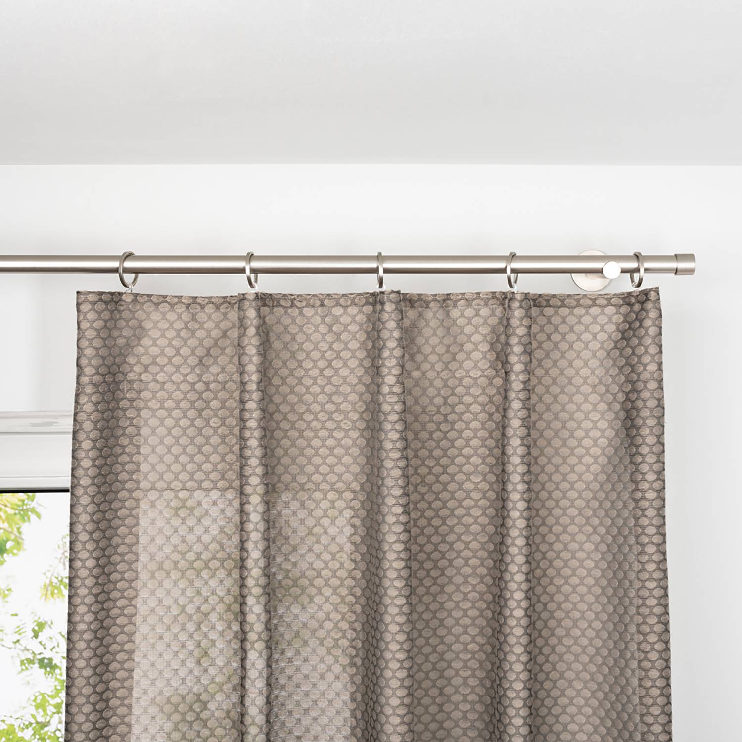 Schlaufenschal Dot Polyester Taupe 135 x 245 cm