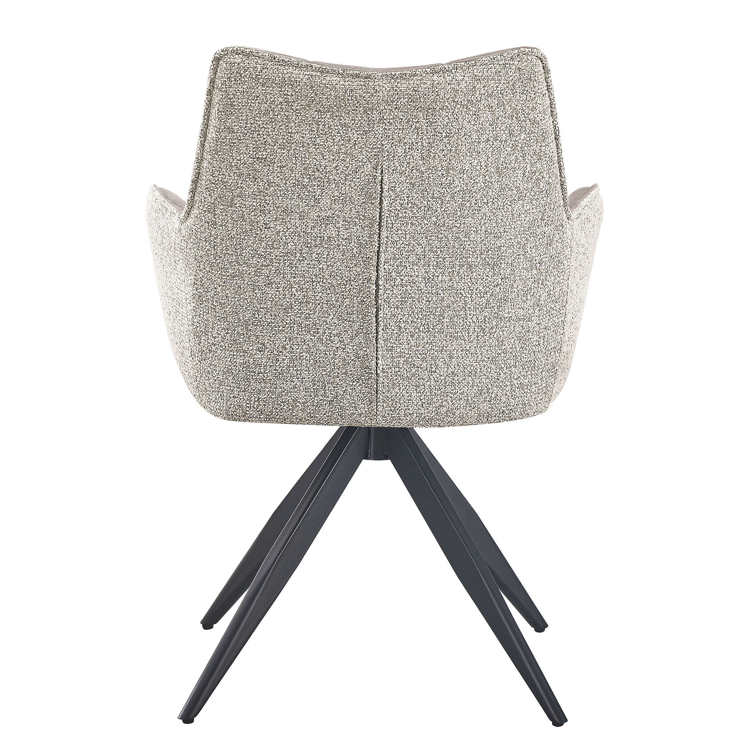 2x SUGRA Armlehnenstuhl-Set Drehbar Grau Beige