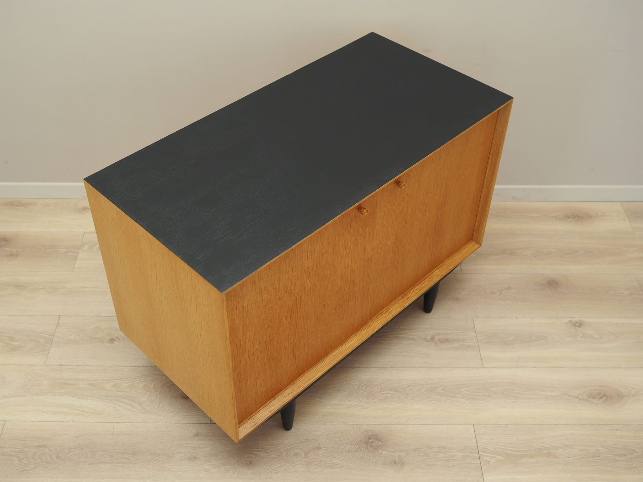 Vintage cabinet wood beige 1970s