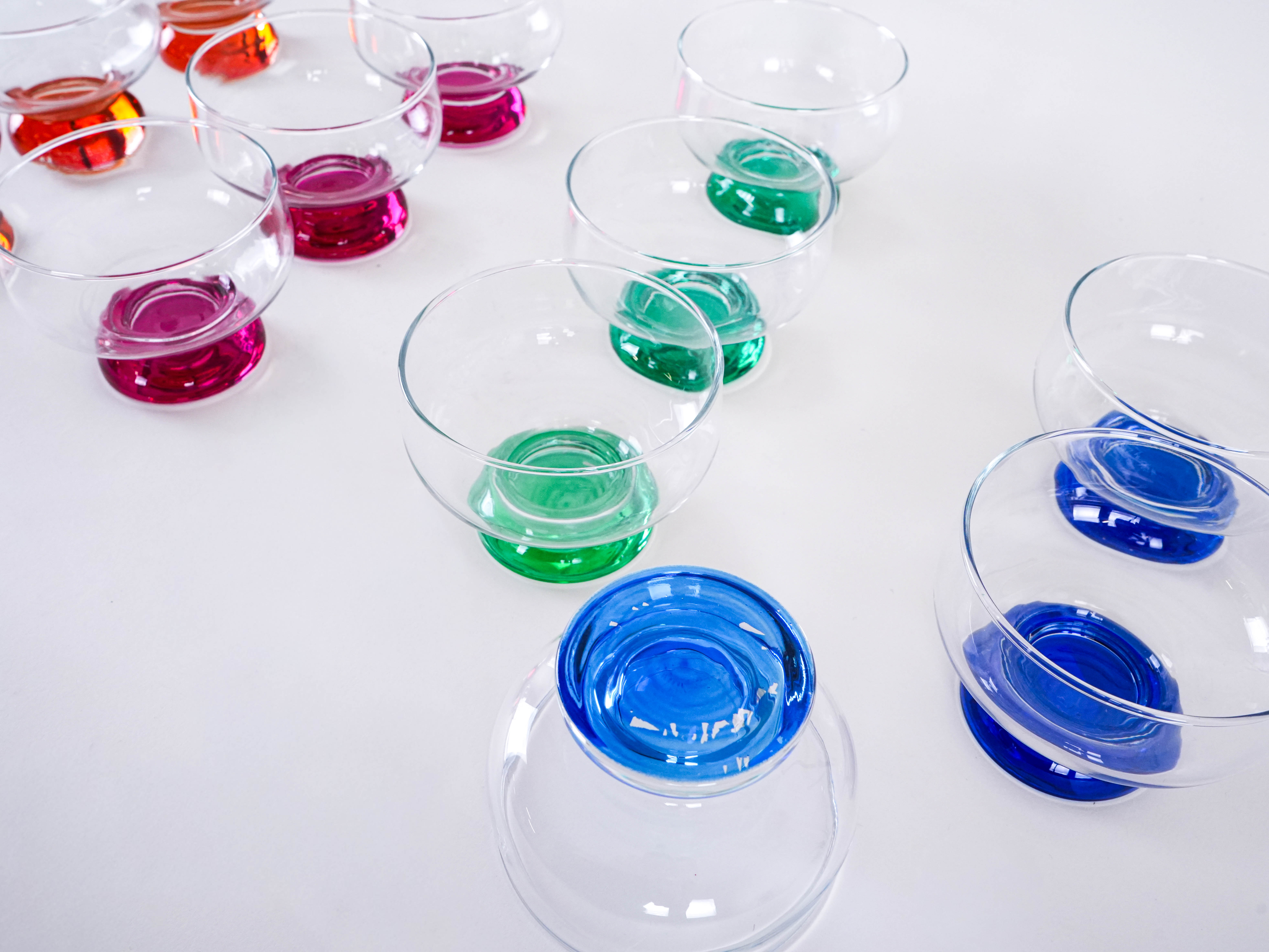 Nachtischschalen-Set Mehrfarbig 1970er Jahre