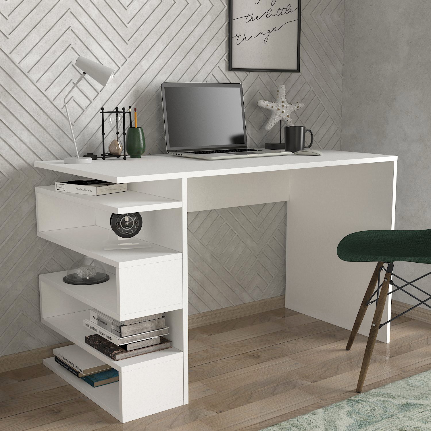 Snake Desk White
