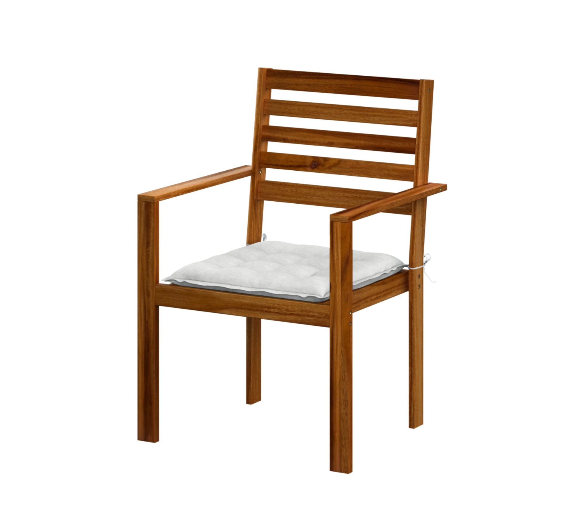 4x Sitzkissen Webstoff Grau 40 x 40 cm