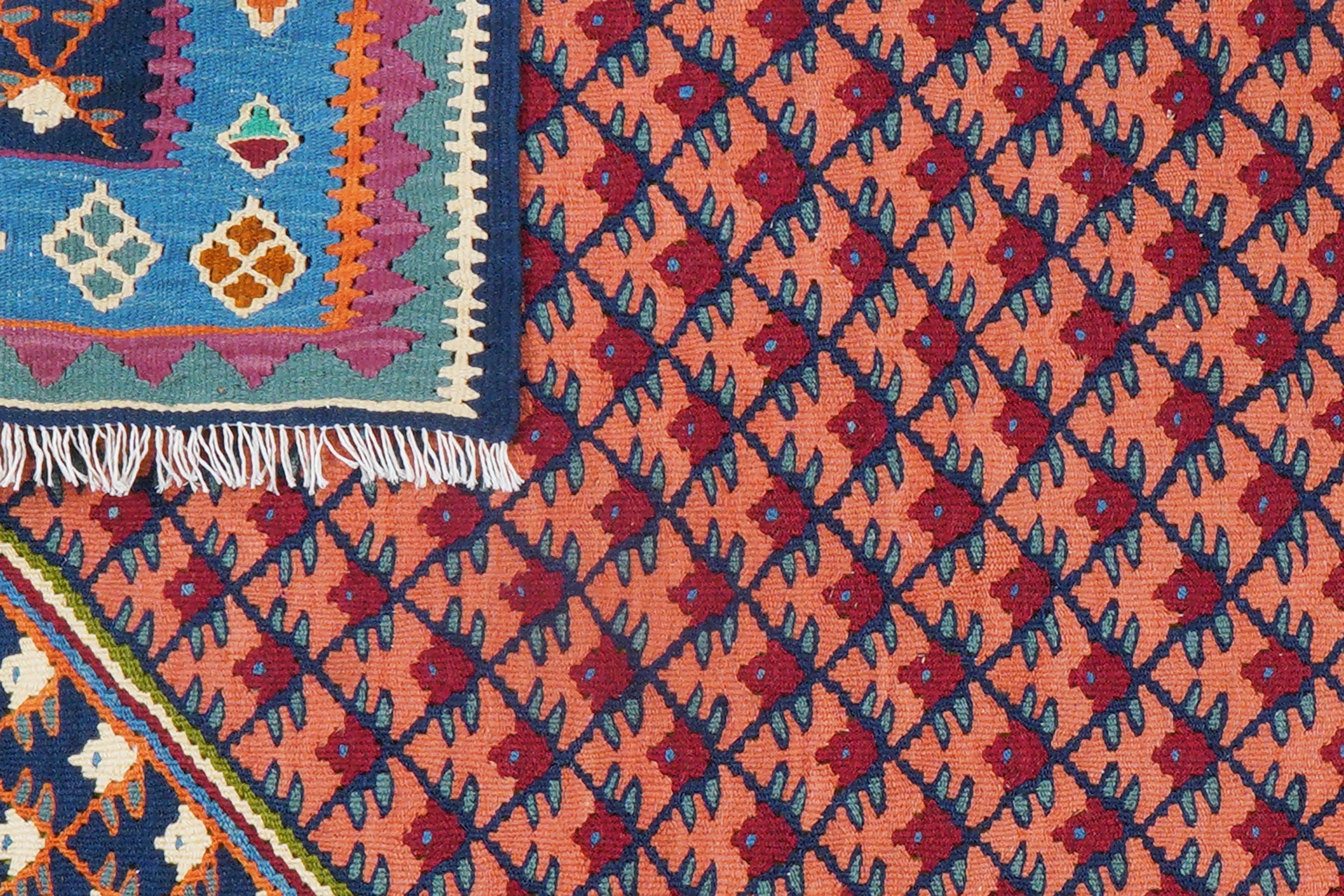 Kilim Senneh Teppich Mehrfarbig