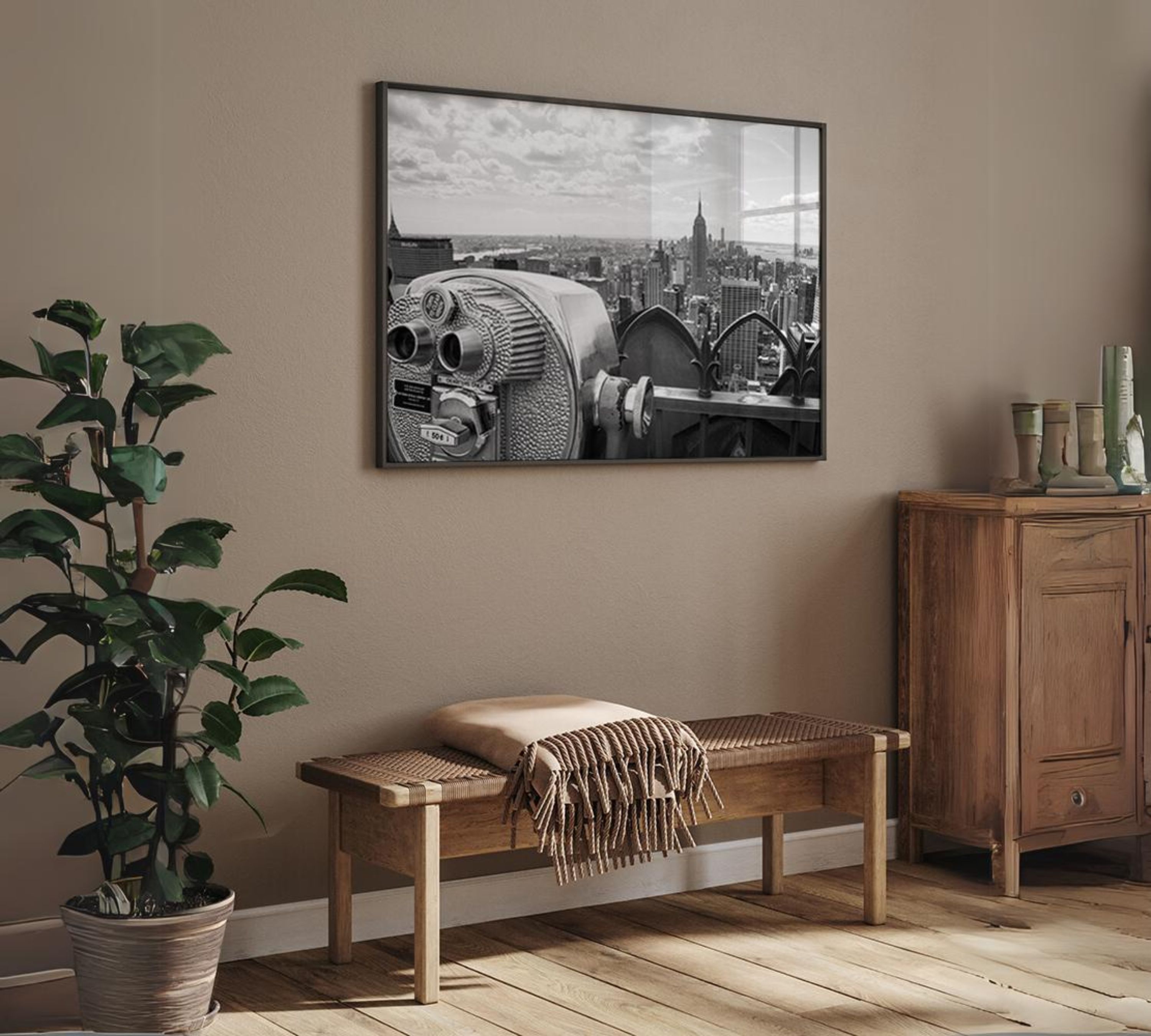 Stampa d'arte Midtown Manhattan View con cornice