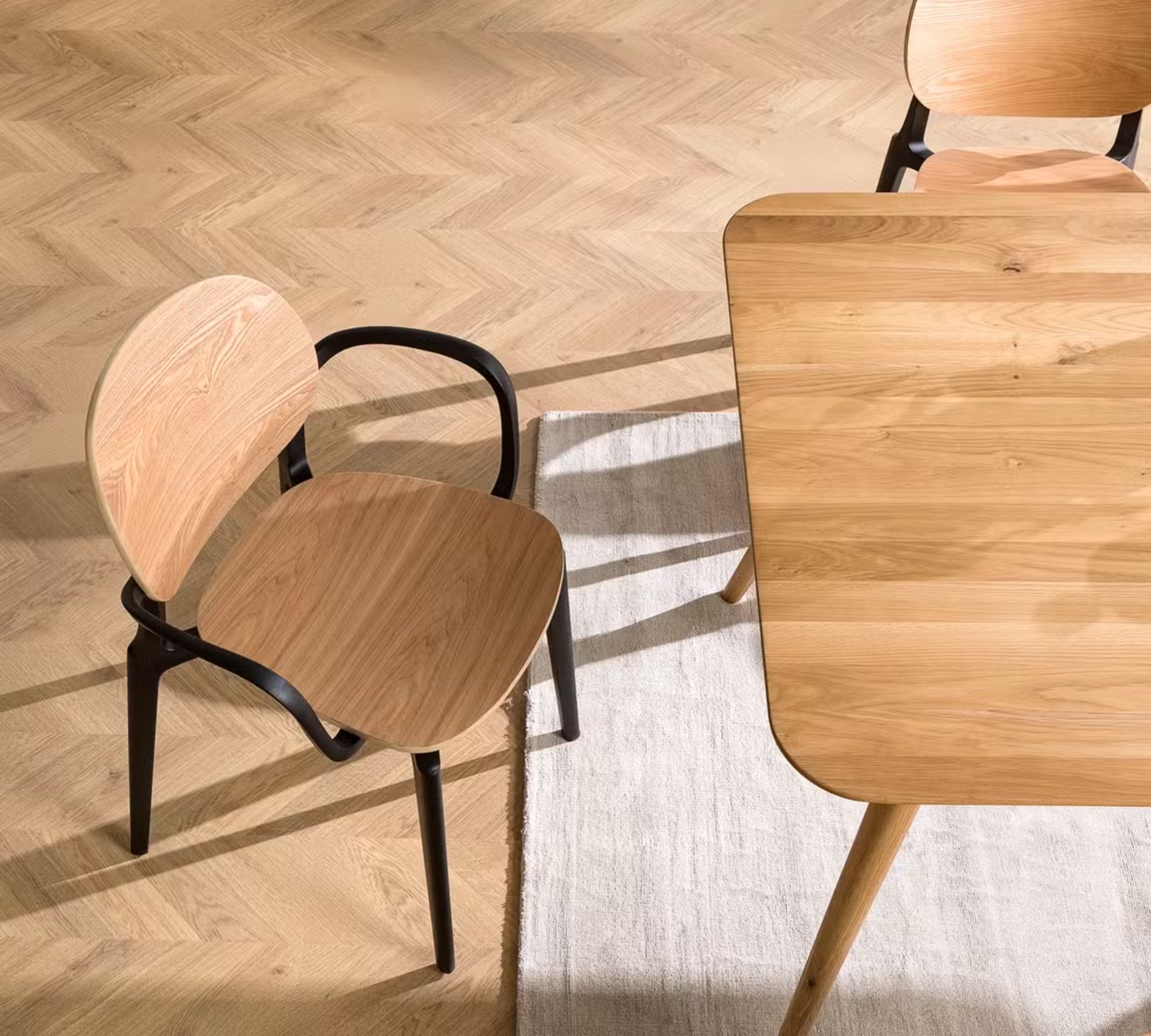 2x Armchair Plastic Brown