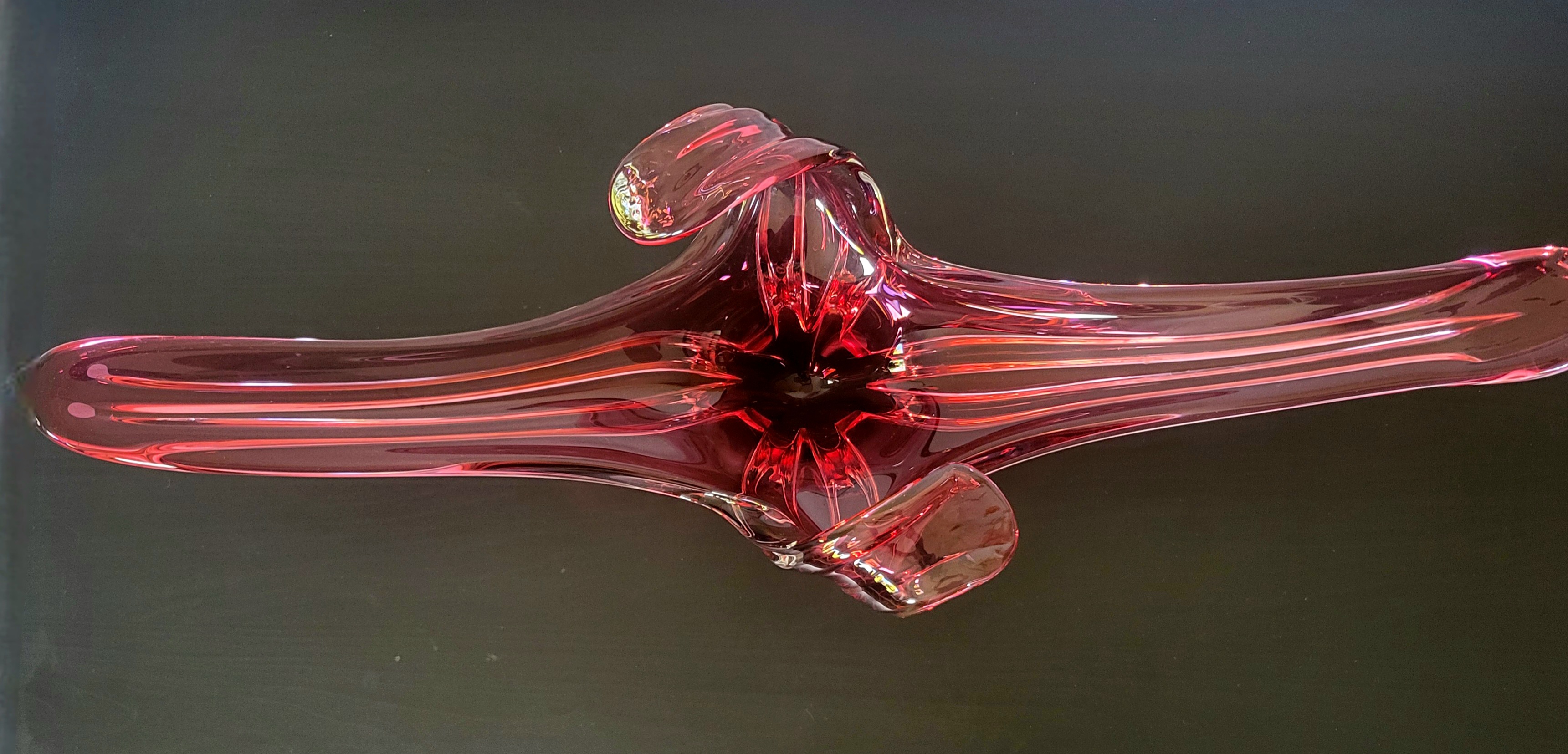 Sommerso Schale Muranoglas Rosé von Flavio Poli