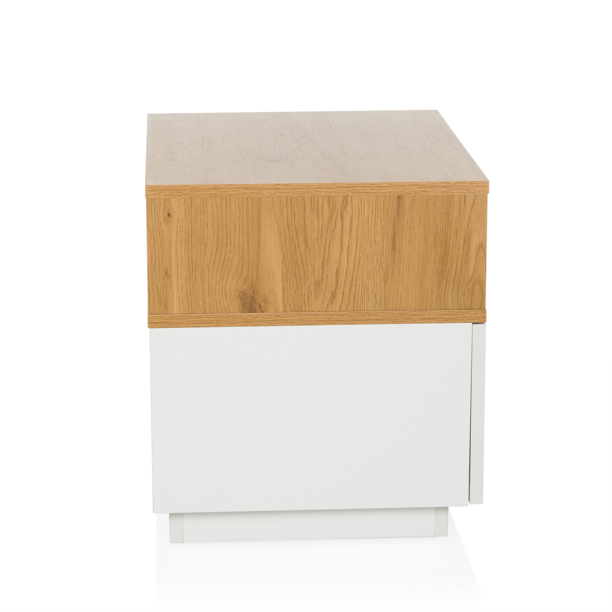 MELMO Side table with open shelf Wood White