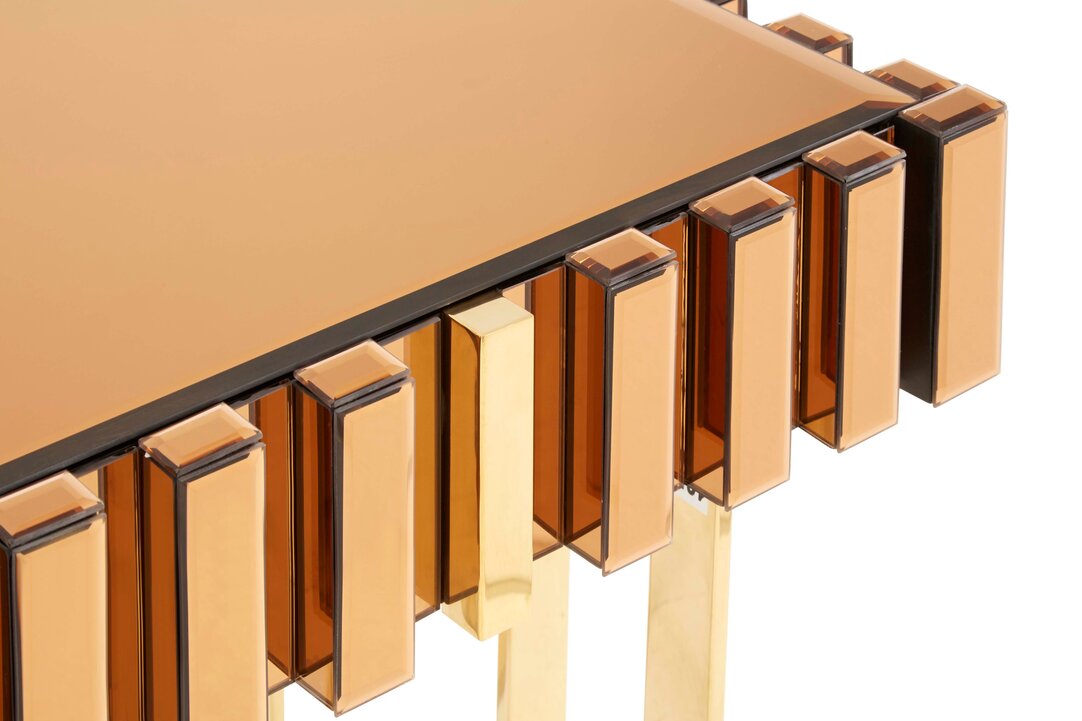 Shalimar Square Black Finish Basis-Beistelltisch
