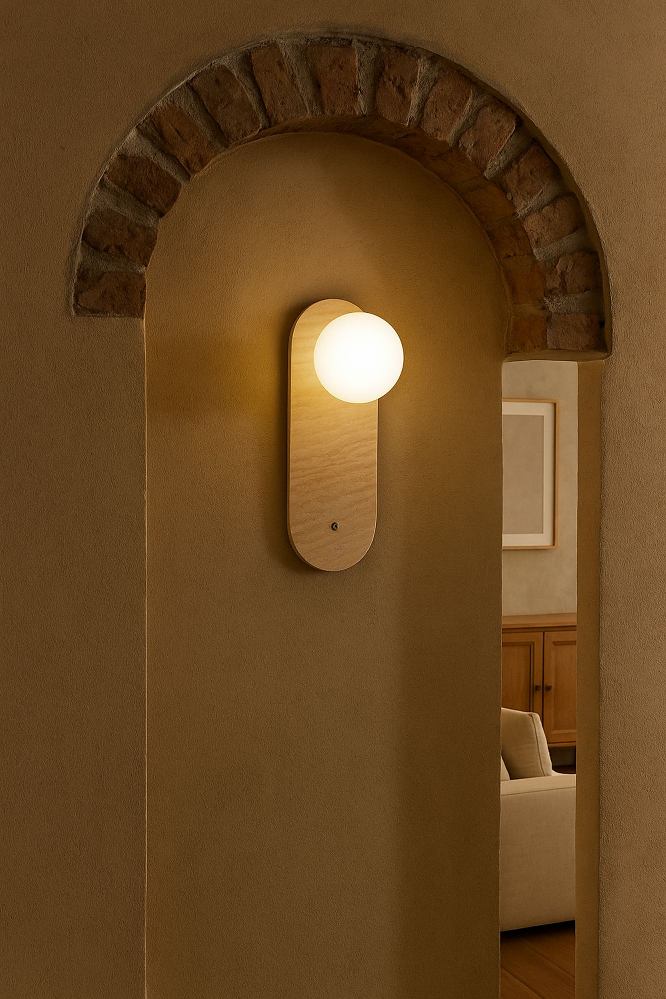 Tor Wall Light Travertine Cream