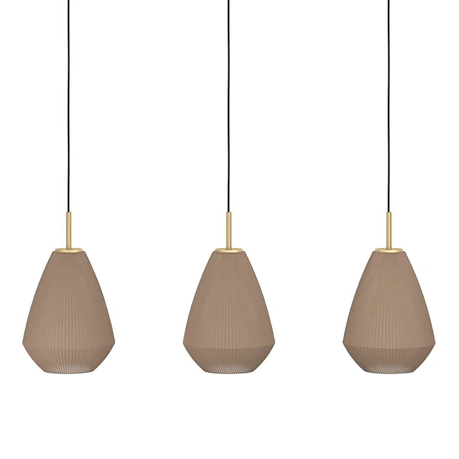 3-light pendant lamp Caprarola Satin glass