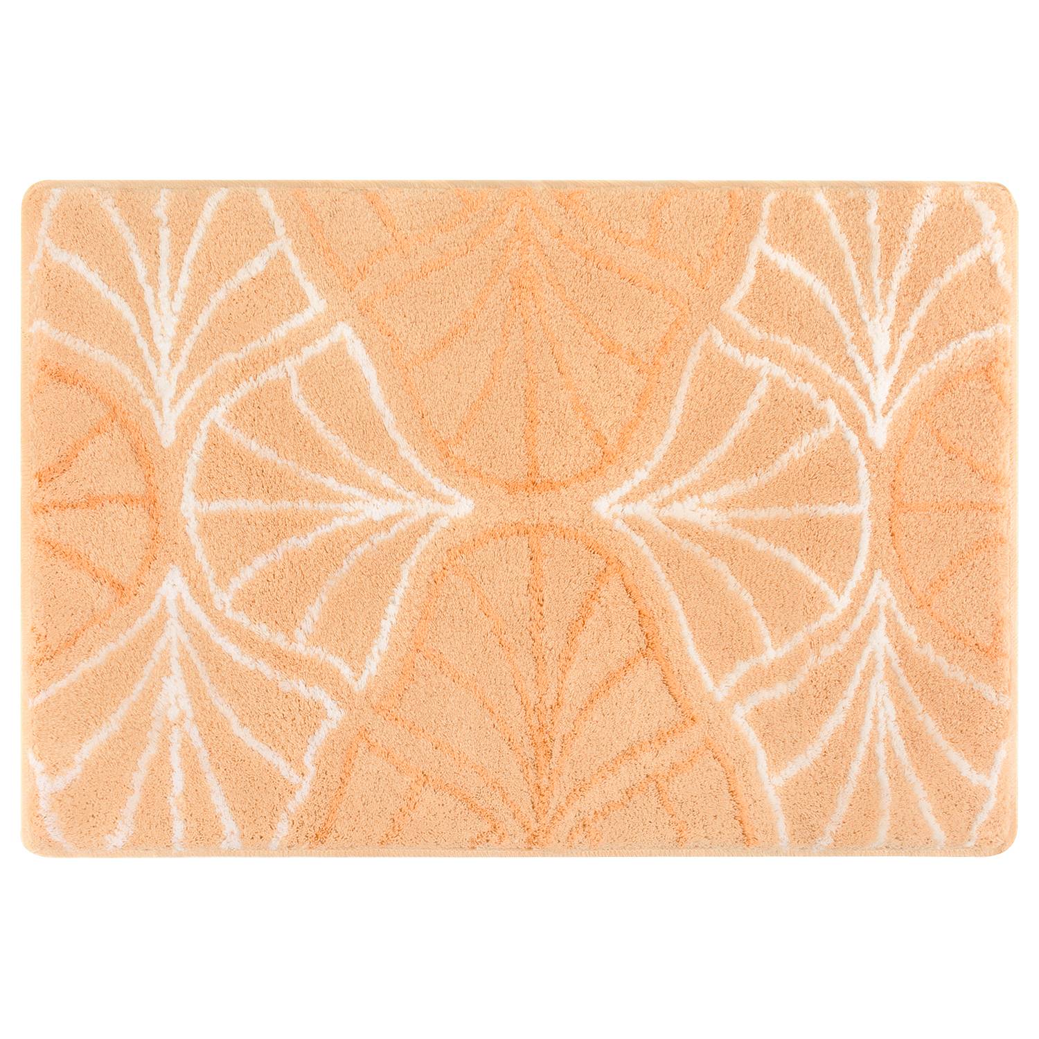 Bath mat Bloom Polyacrylic Salmon 90 x 60 cm