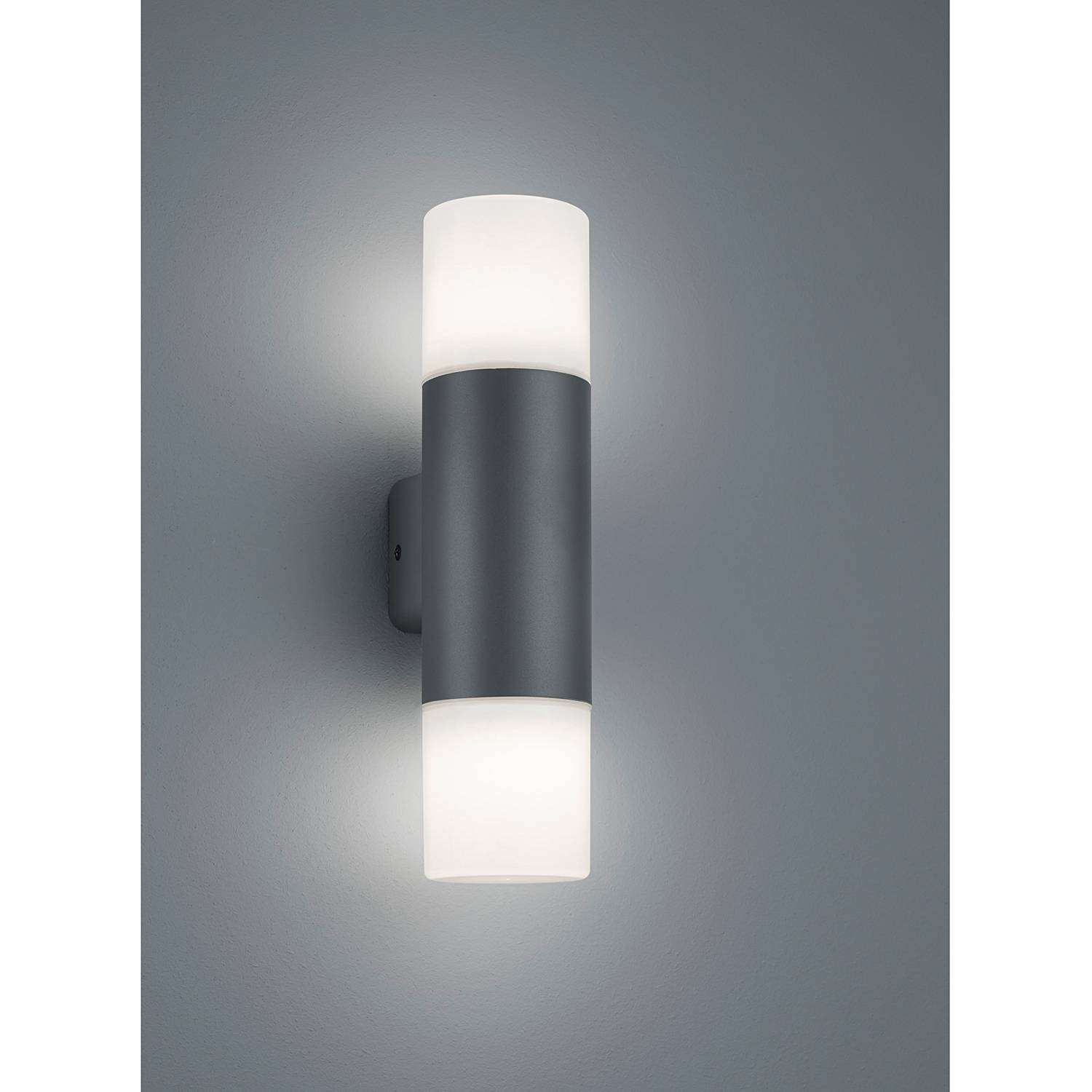 Hoosic I Wandleuchte Kunststoff Aluminium 2-flammig