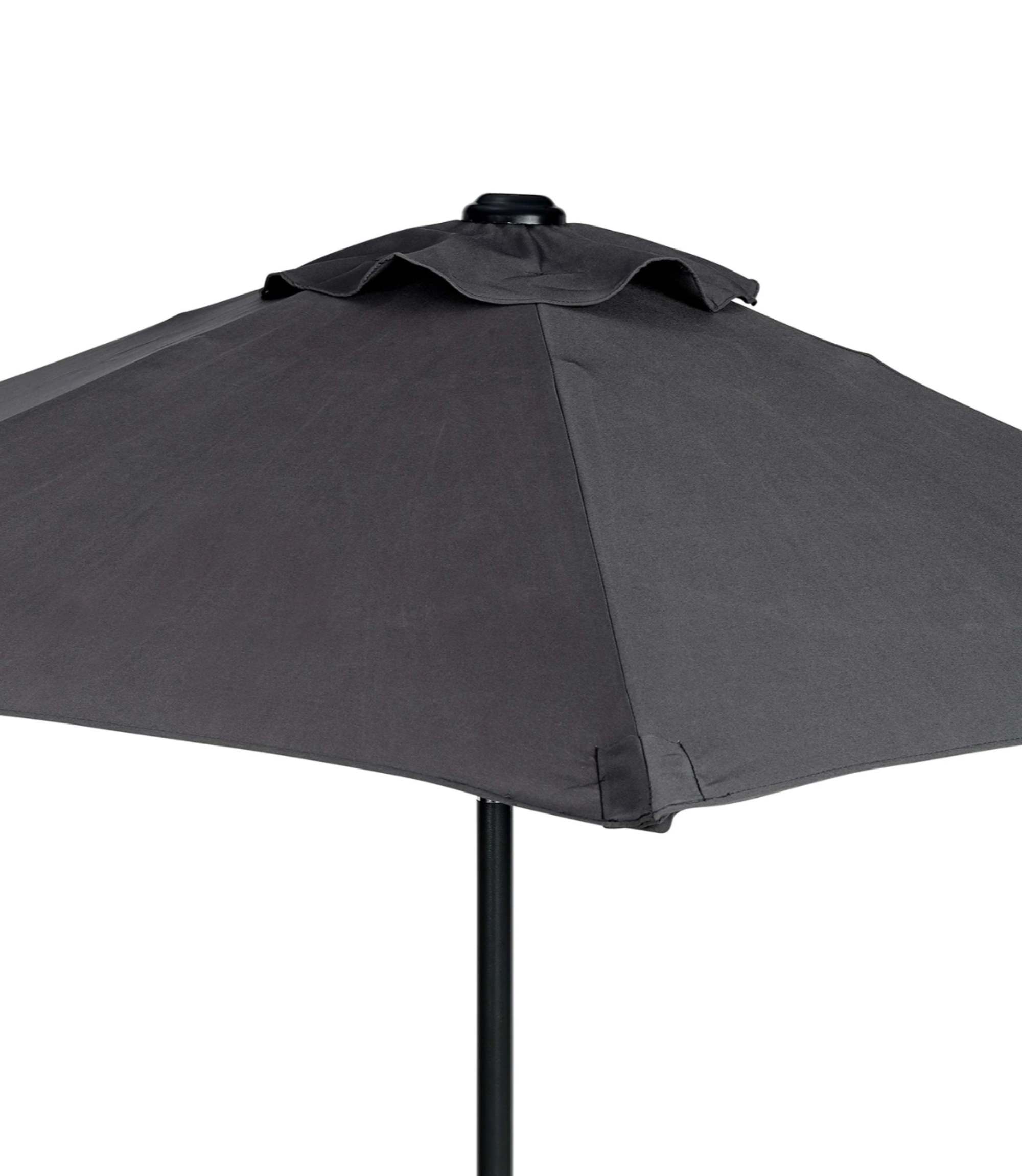 Sonnenschirm Kunstfaser Aluminium Grau