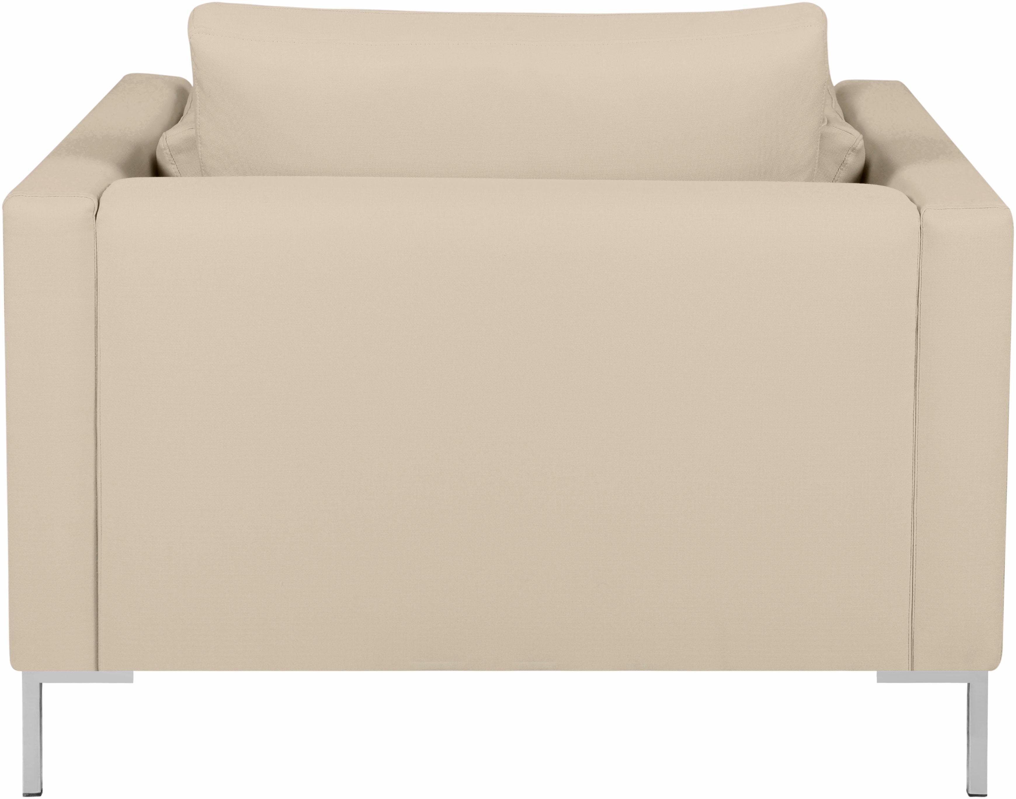 Marinus Sessel Textil Metall Beige