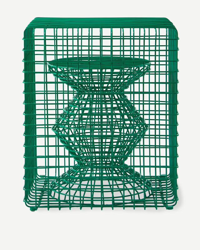 Wire Tip Tap Hocker Grün