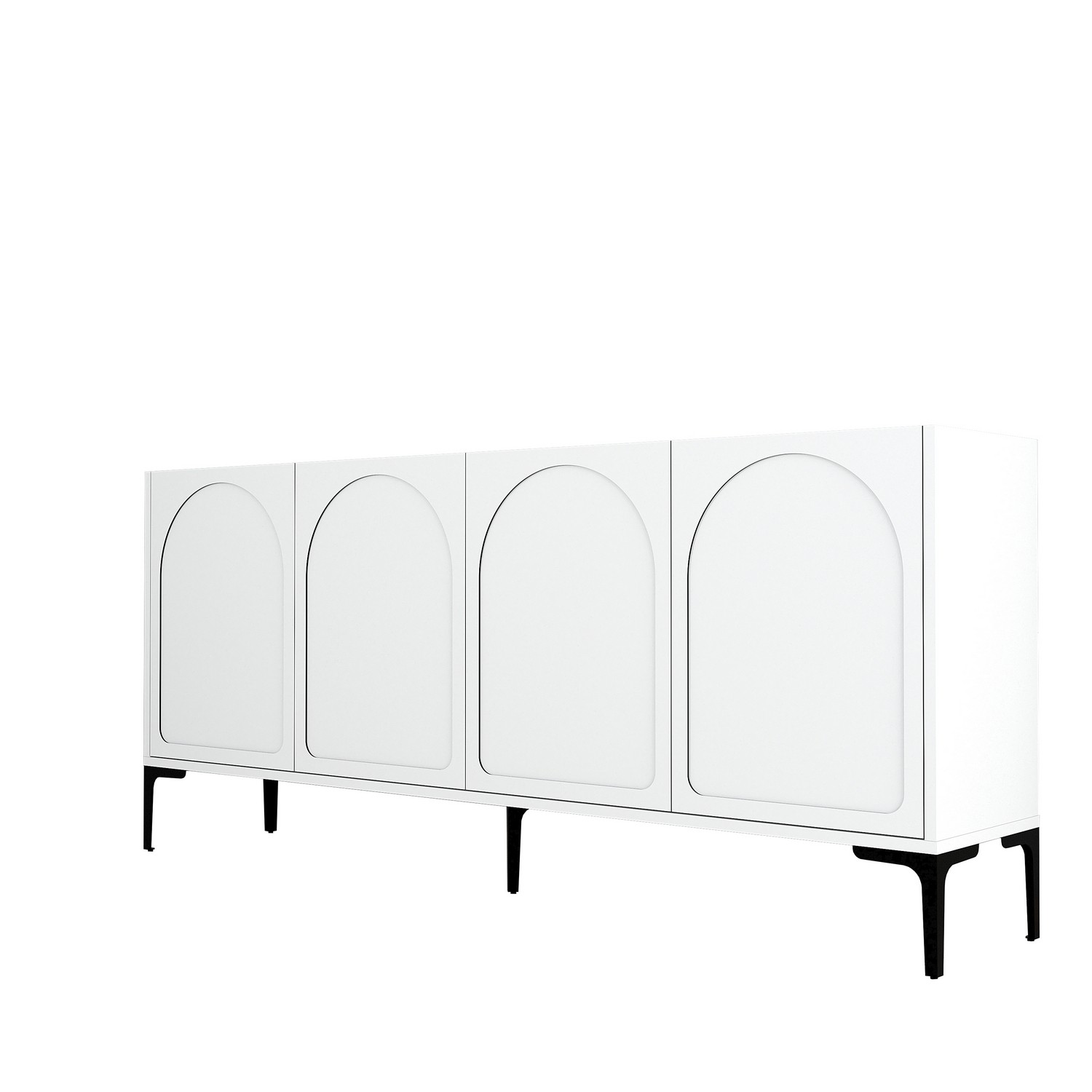 Lyon 79 Console Wood Veneer White Black