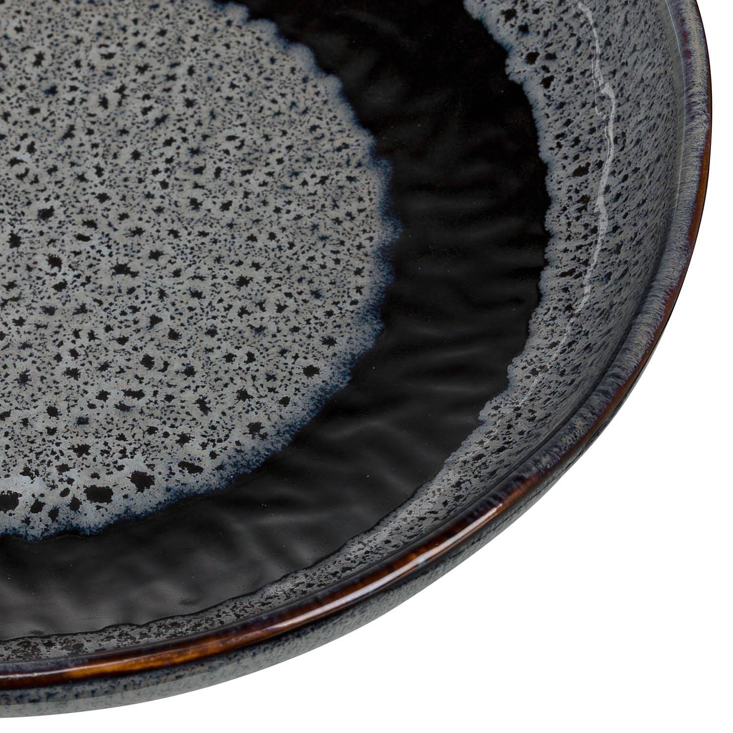 6x Suppenteller Matera Keramik Anthrazit