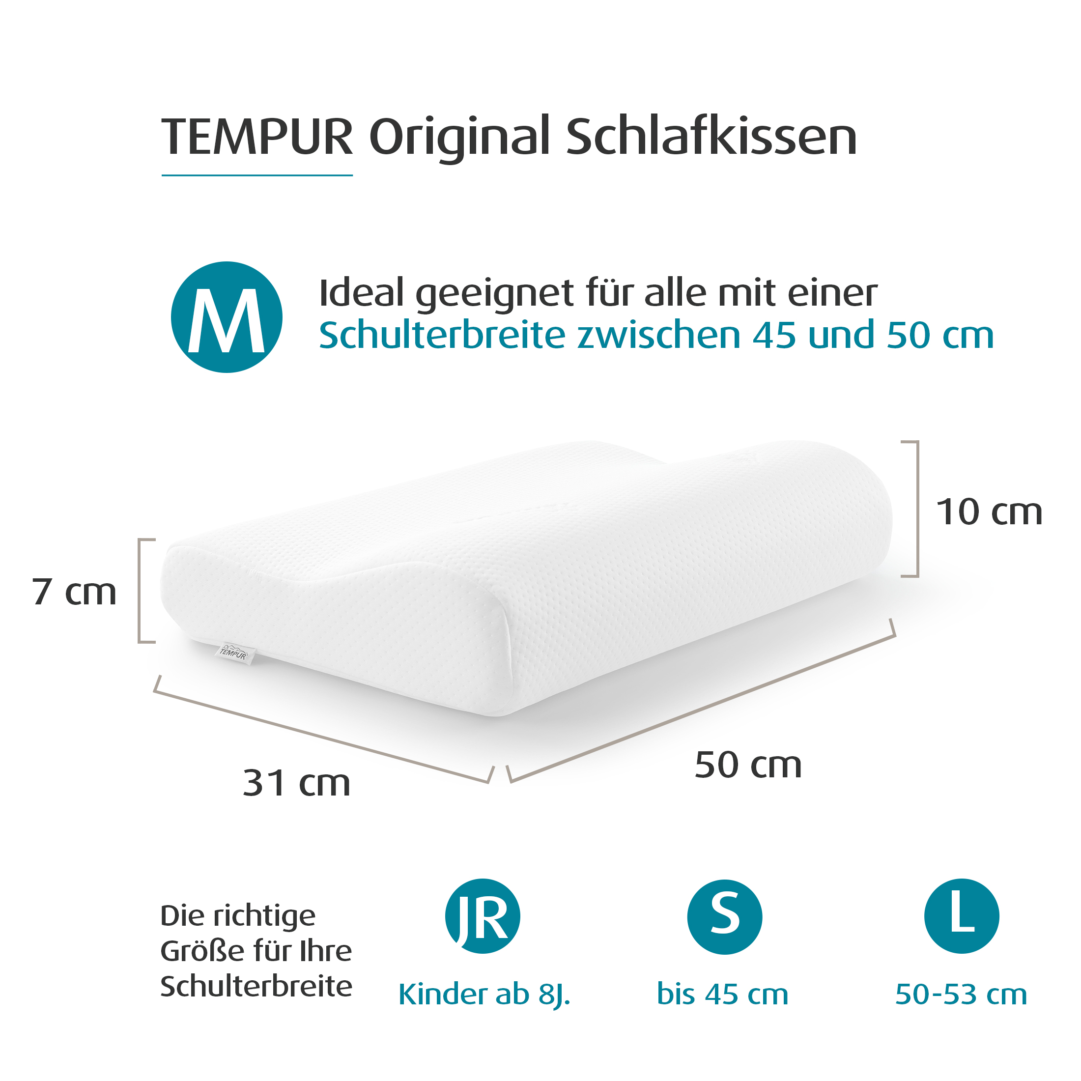 TEMPUR® Original festes Memory Foam Schlafkissen in M