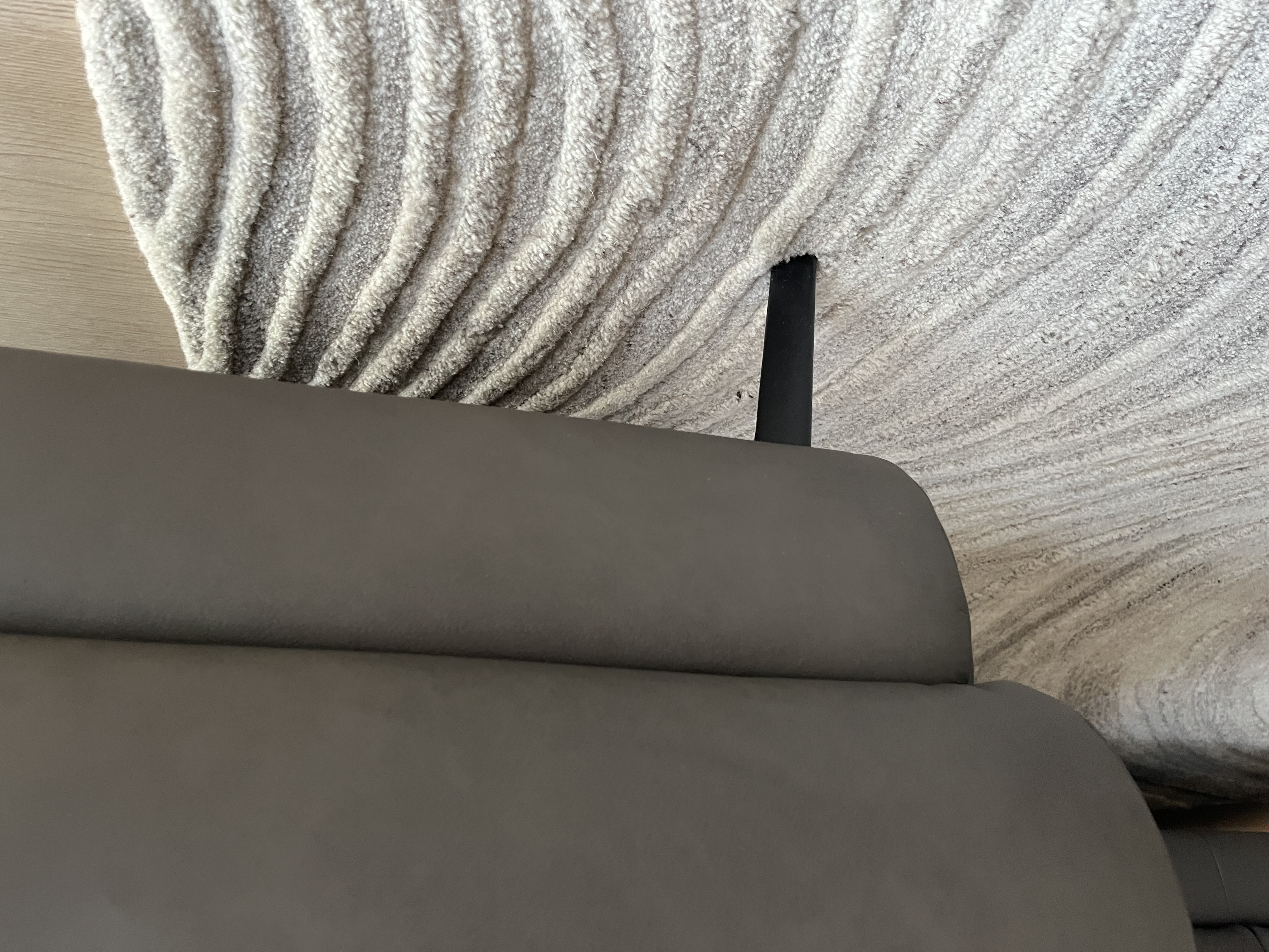 Corner sofa leather grey