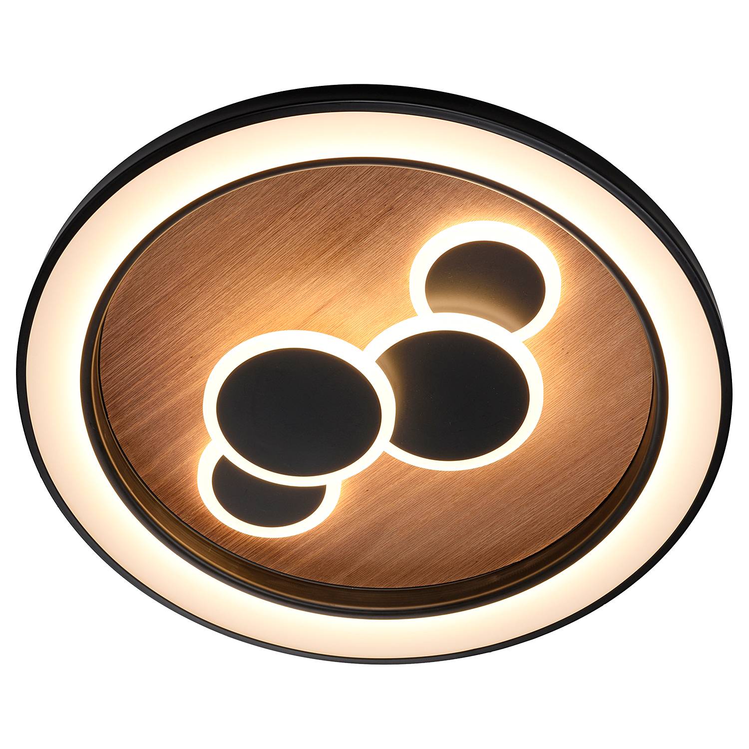 Eliza LED-Deckenleuchte 2-flammig Ø60 cm Schwar