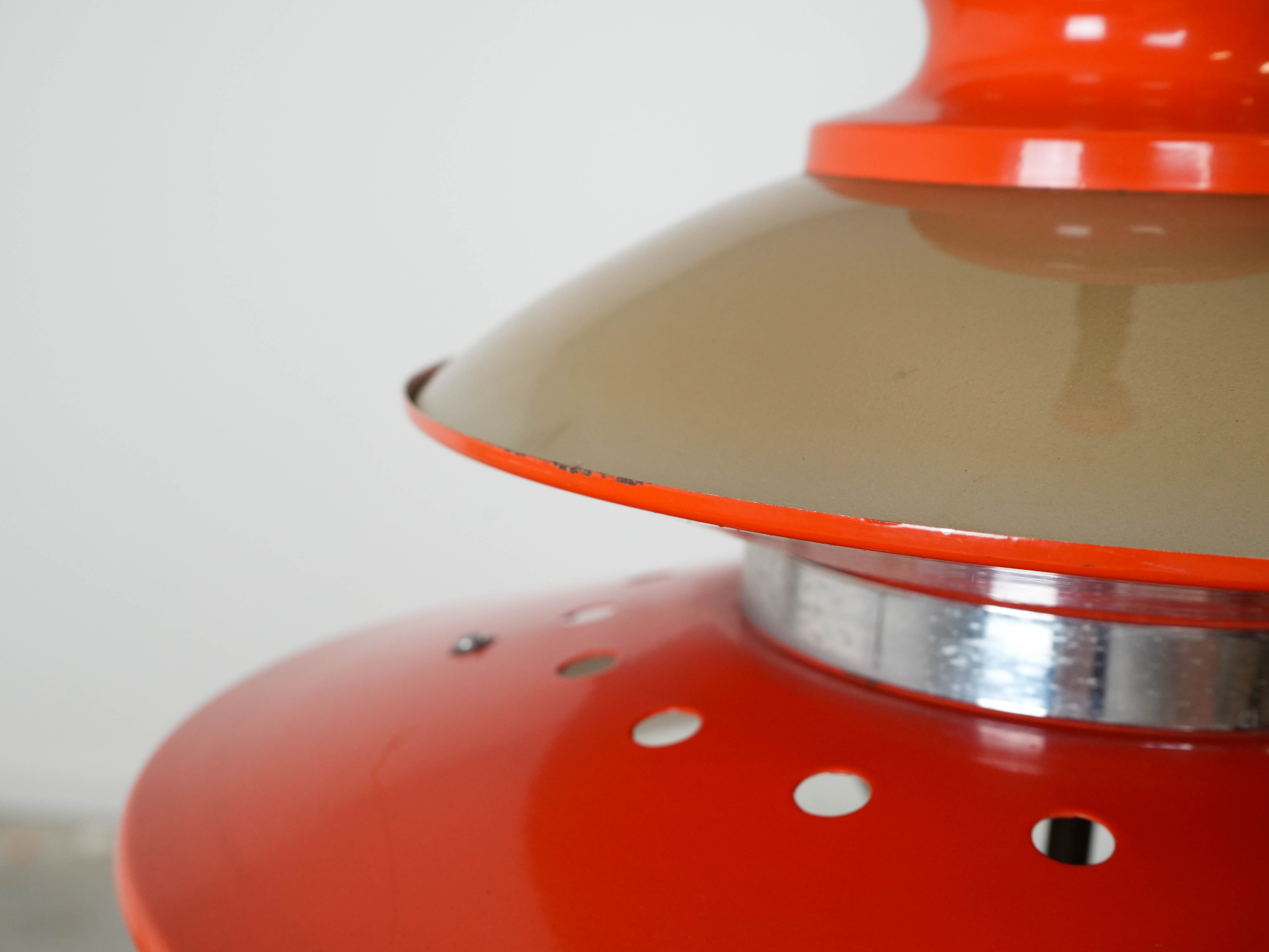 Hanging lamp Metal Orange 1970s