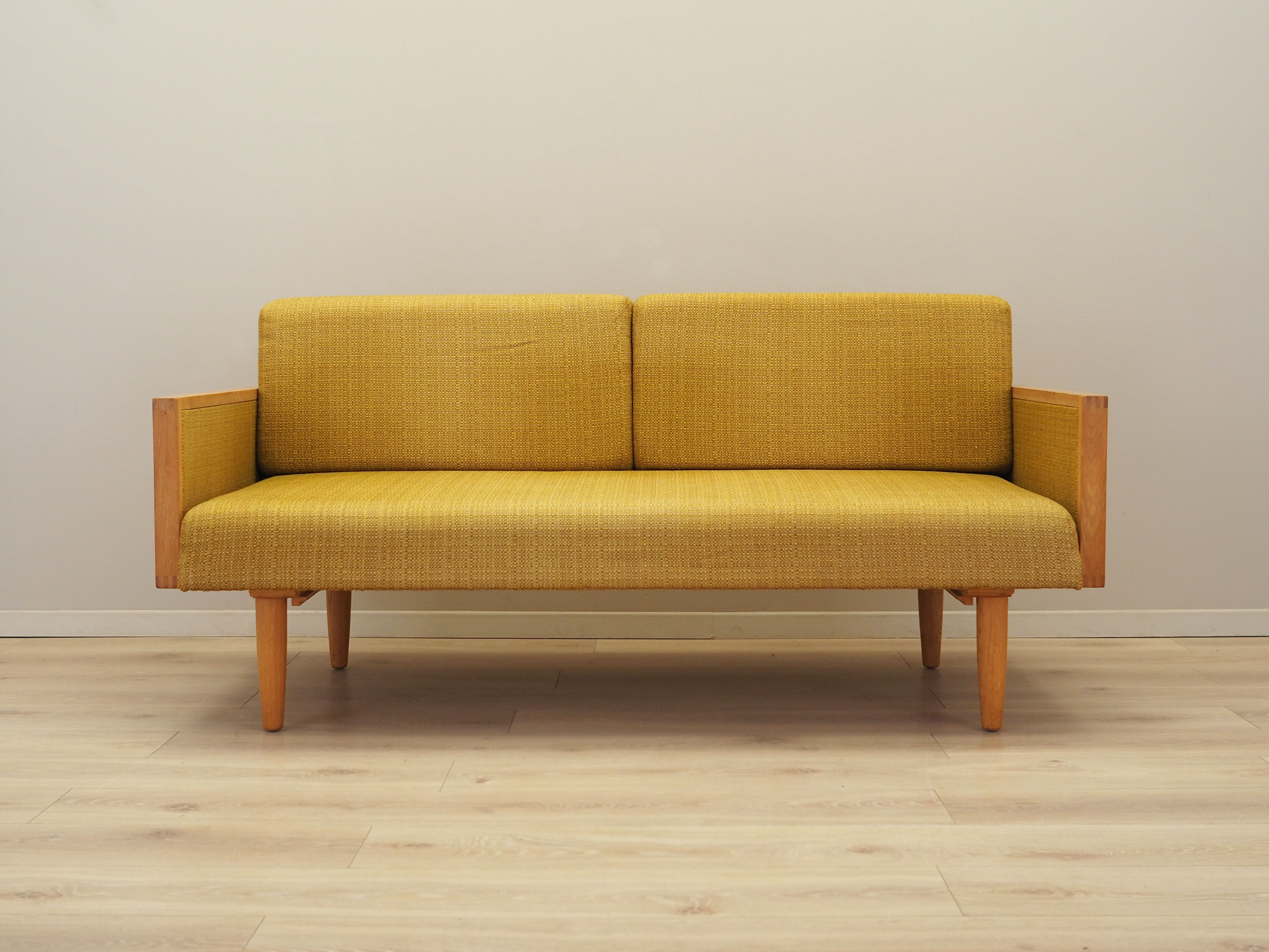 Sofa Eiche Gelb 1960er Jahre